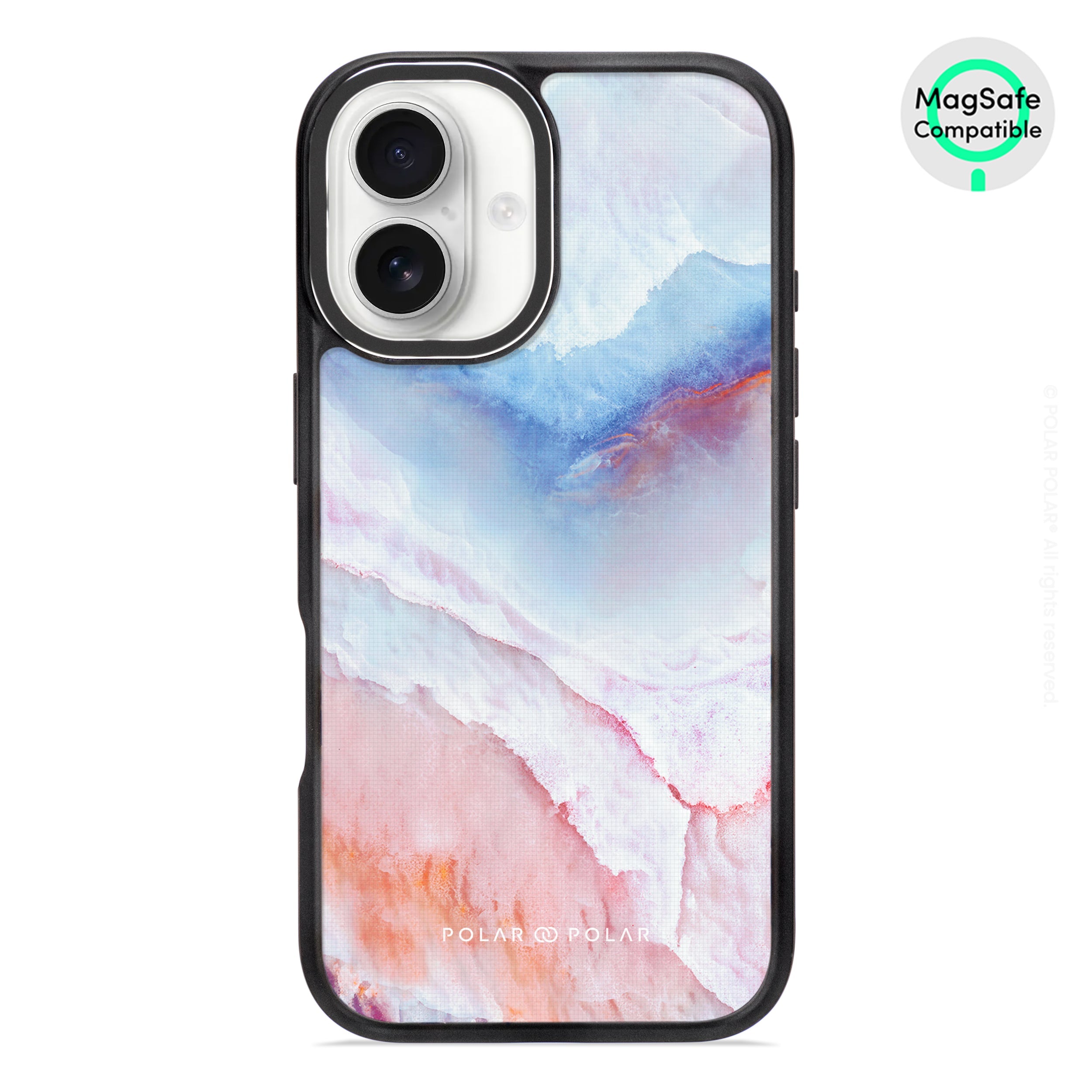 Almond Coast - iPhone 16 Frosted Black Bumper MagSafe Case