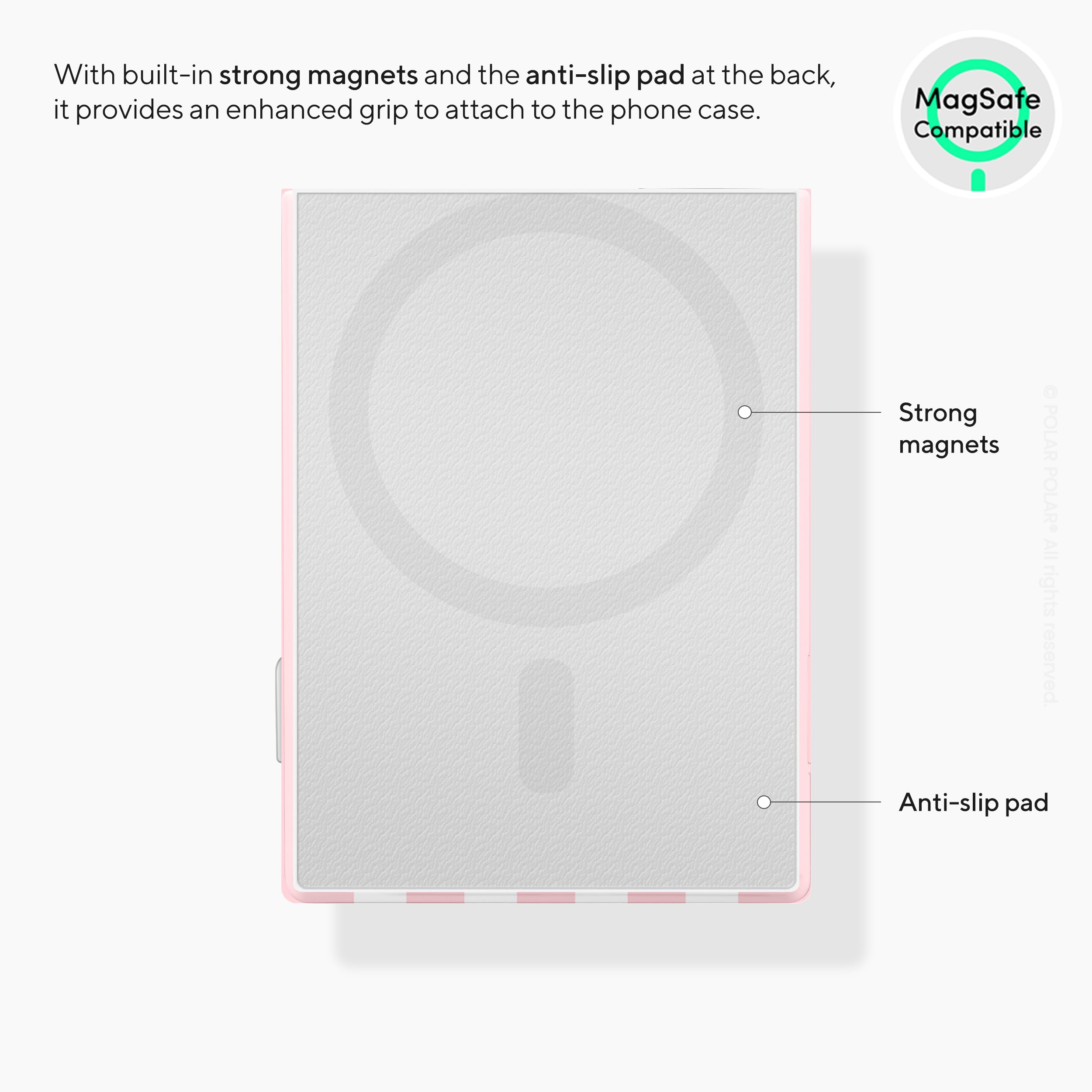 Baby Pink Stripe MagSafe Wallet