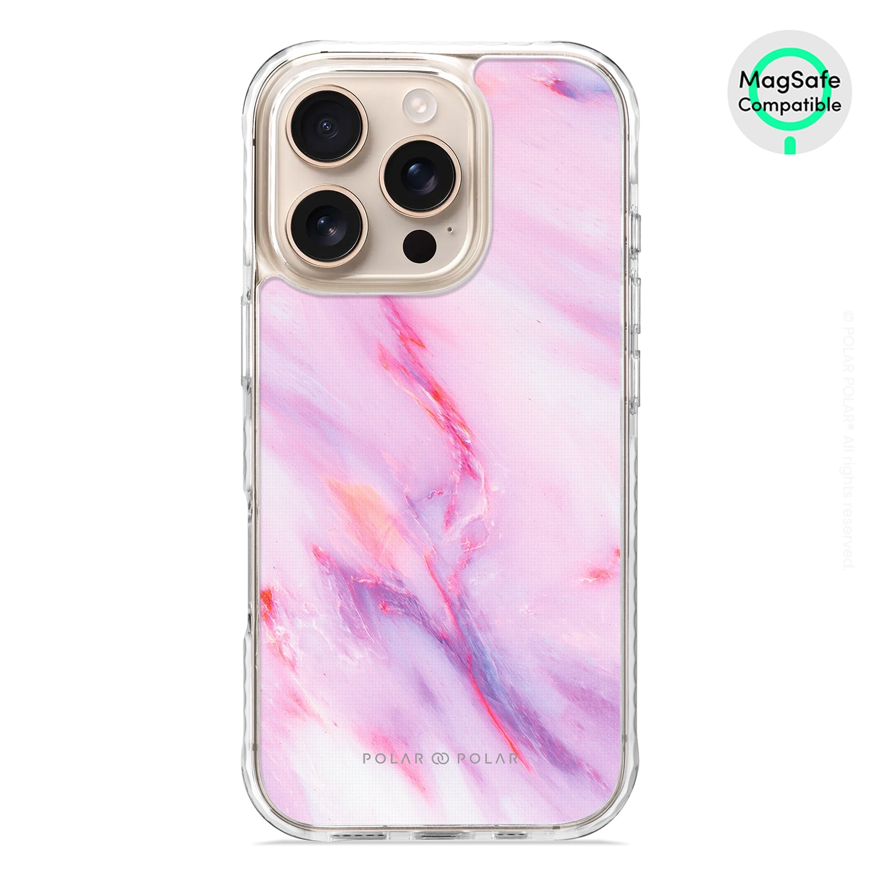 Cotton Candy - iPhone 16 Pro Clear Bumper MagSafe Case