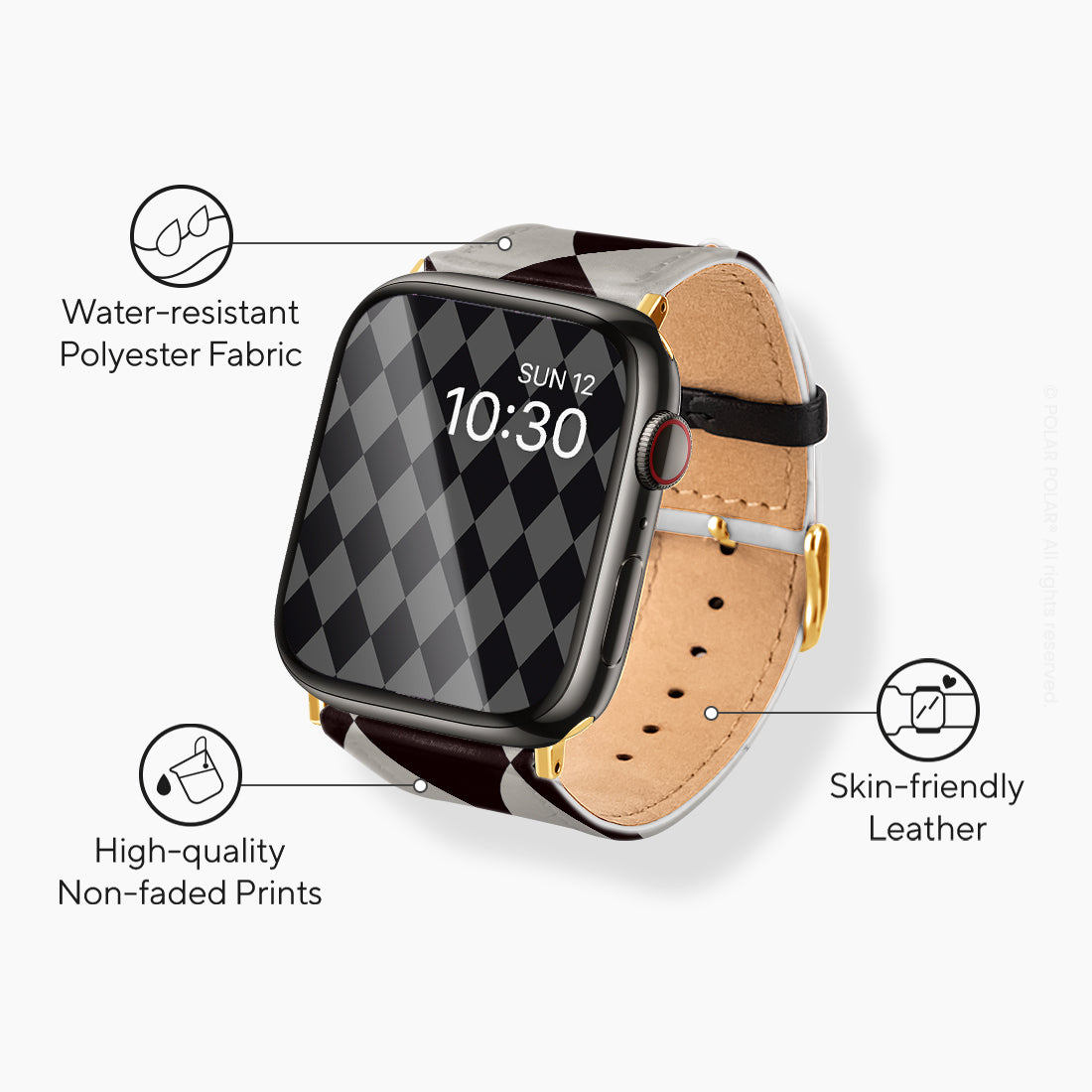 Diamond Black Checker - Apple Watch Band