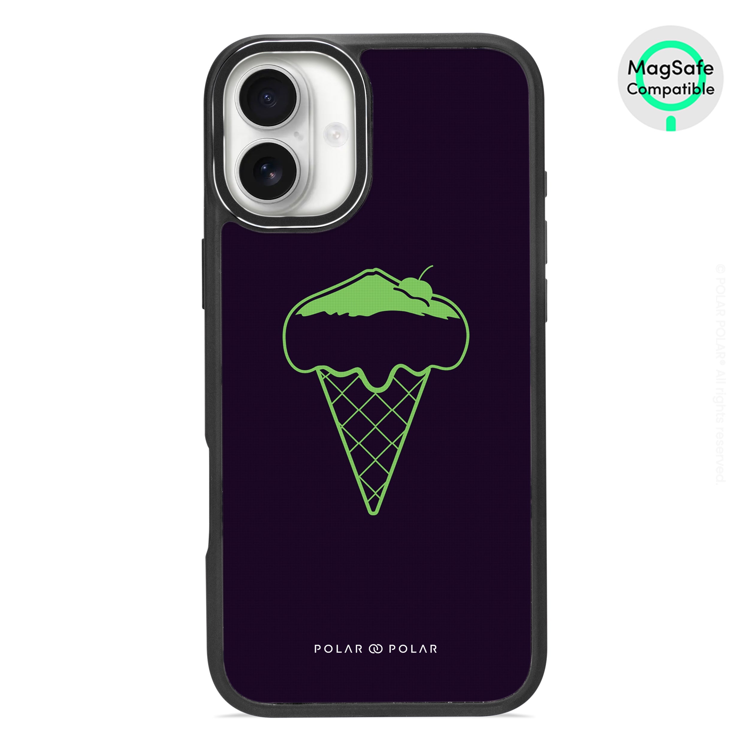 Fujisan Black Ice Cream - iPhone 16 Plus Frosted Black Bumper MagSafe Case