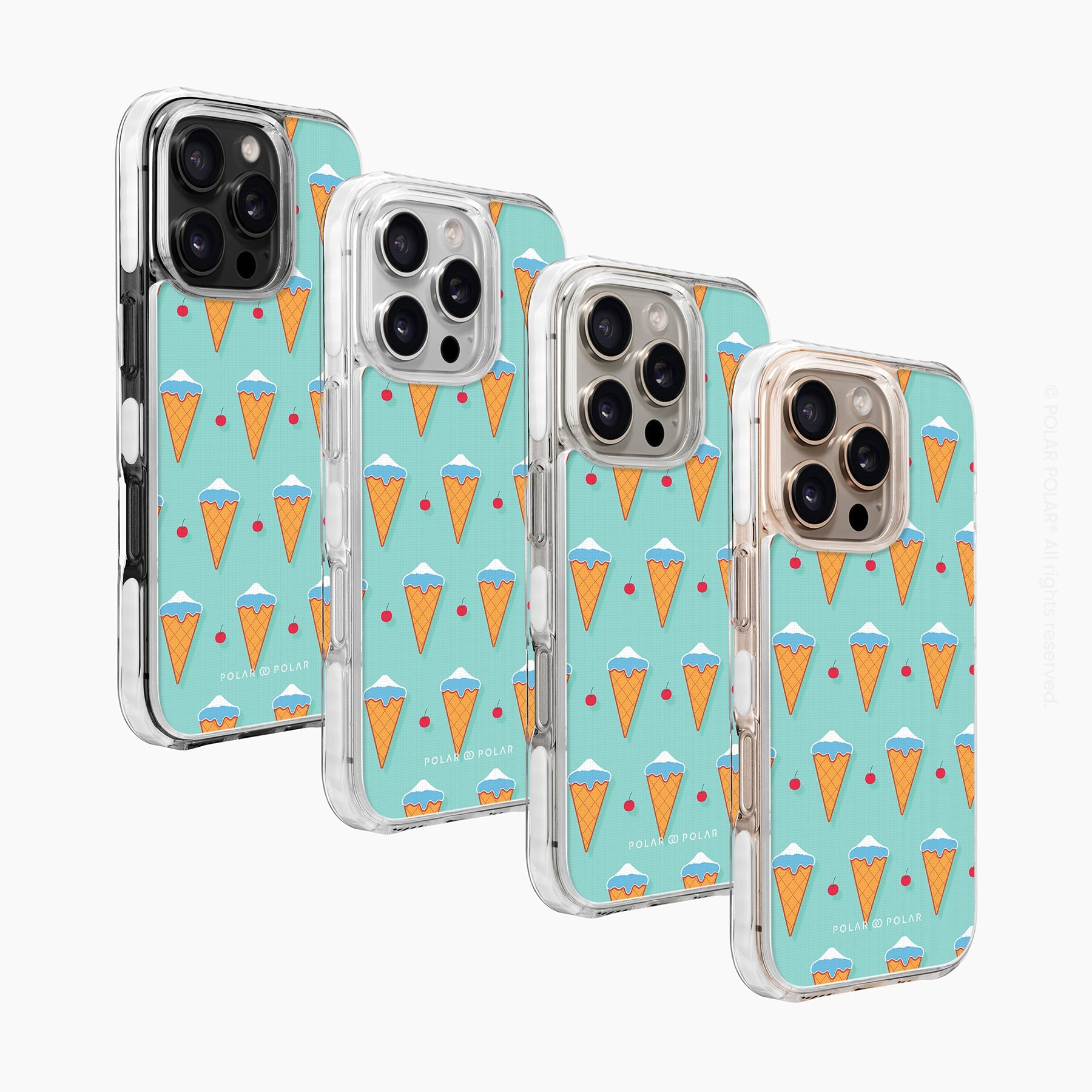 Fujisan Lake Blue Ice Cream - iPhone 16 Pro Clear Bumper MagSafe Case