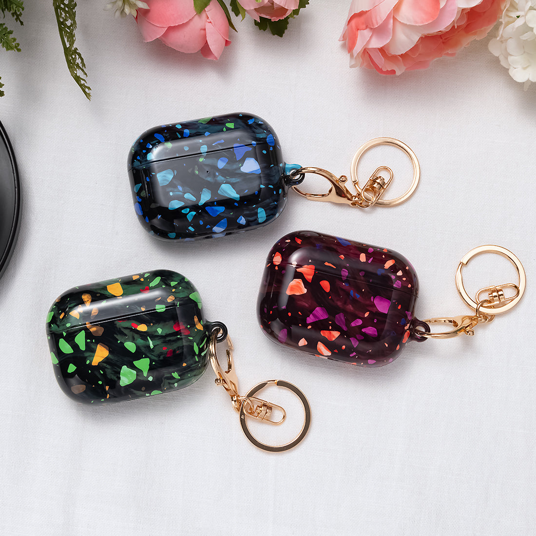 Malachite Terrazzo Gem | AirPods Pro 3 Case