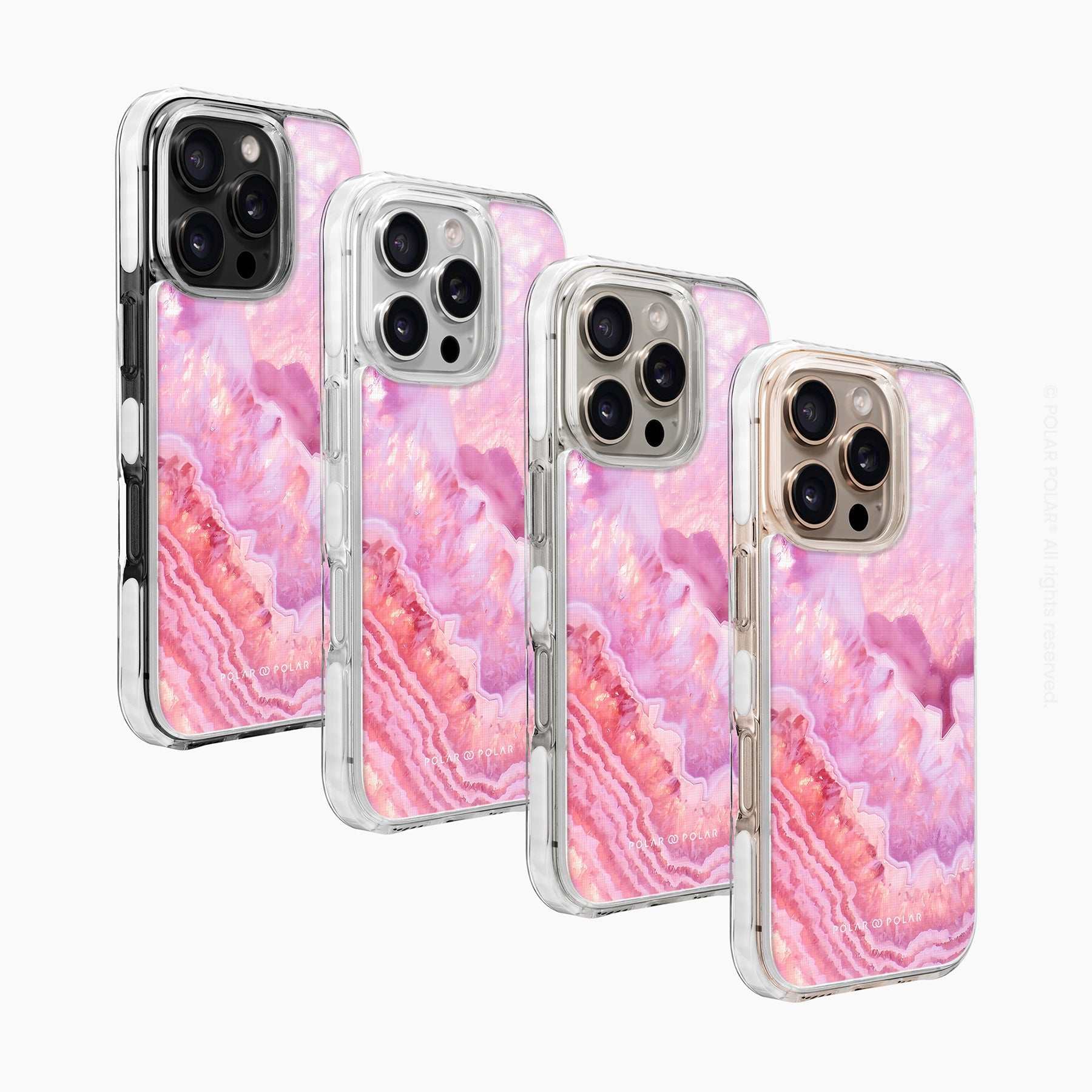 Misty Rose Coral - iPhone 16 Pro Clear Bumper MagSafe Case