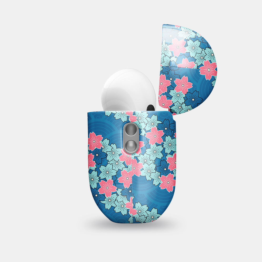 Navy Sakura Wave | AirPods Pro 3 Case