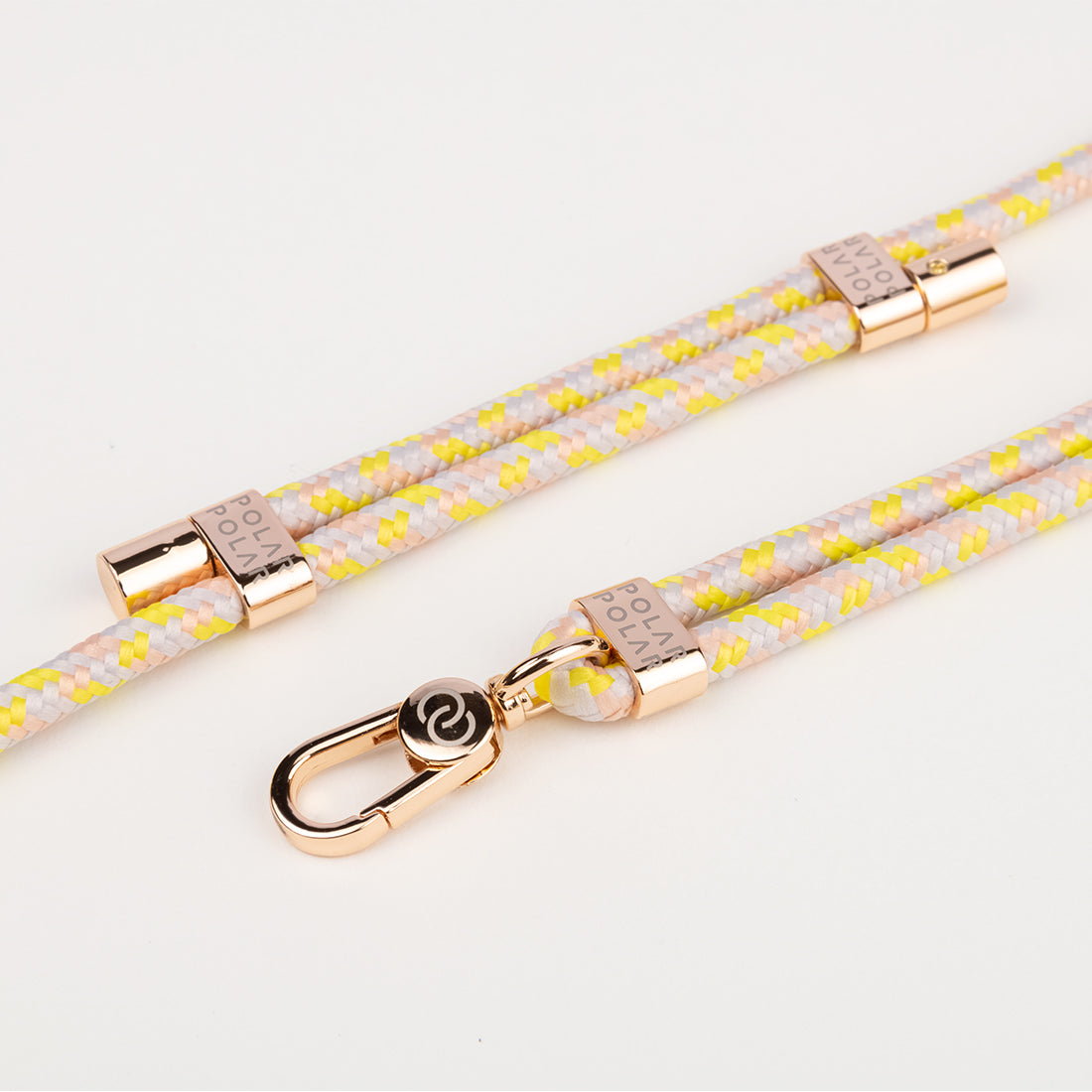 Neon Yellow Twist Crossbody Phone Strap with Card