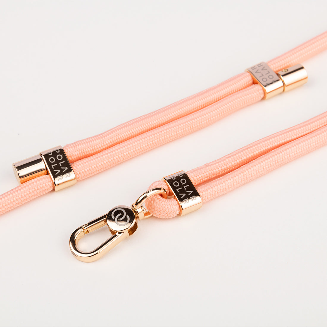 Peach Pink Crossbody Phone Strap with Card