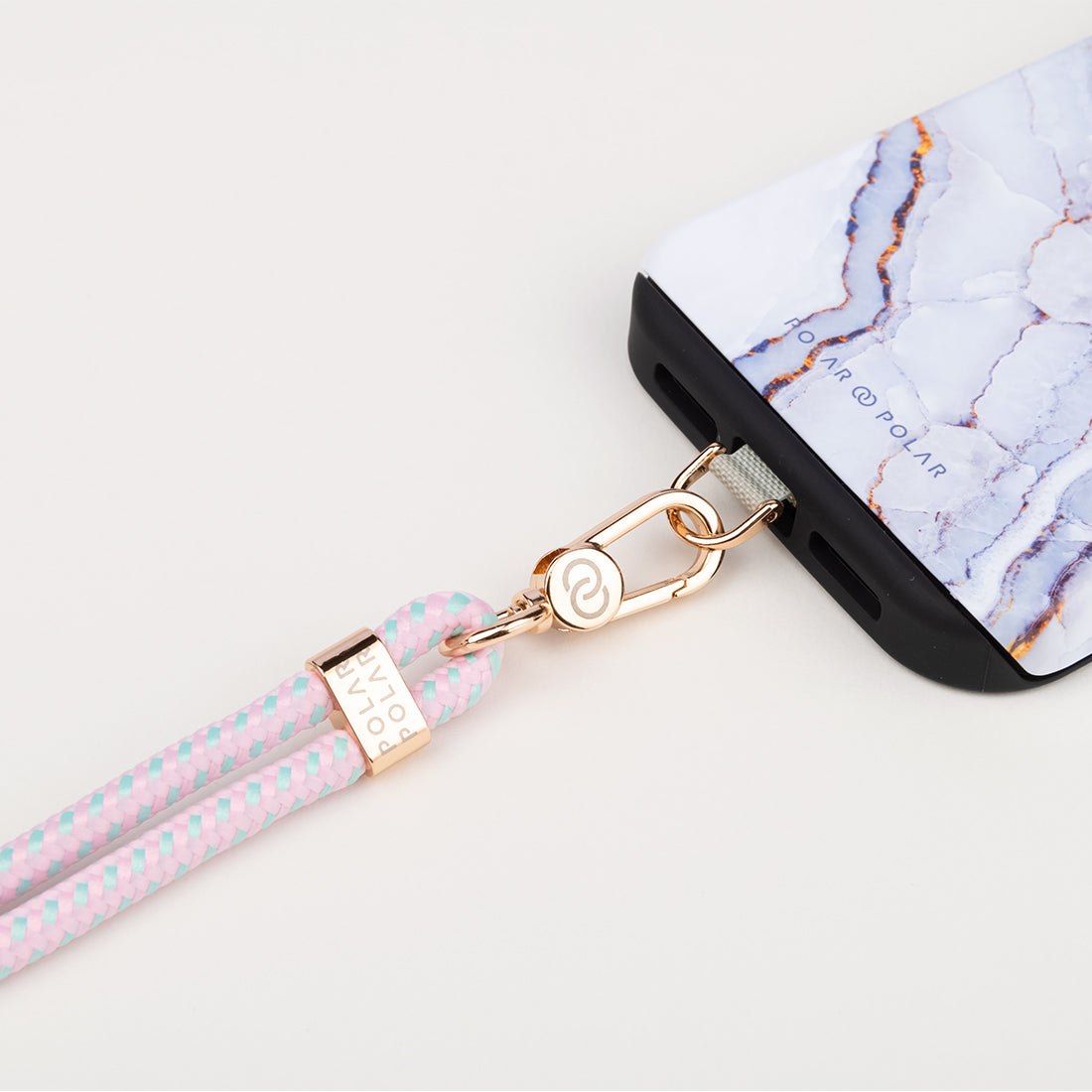 Pink Lake Crossbody Phone Strap with Card