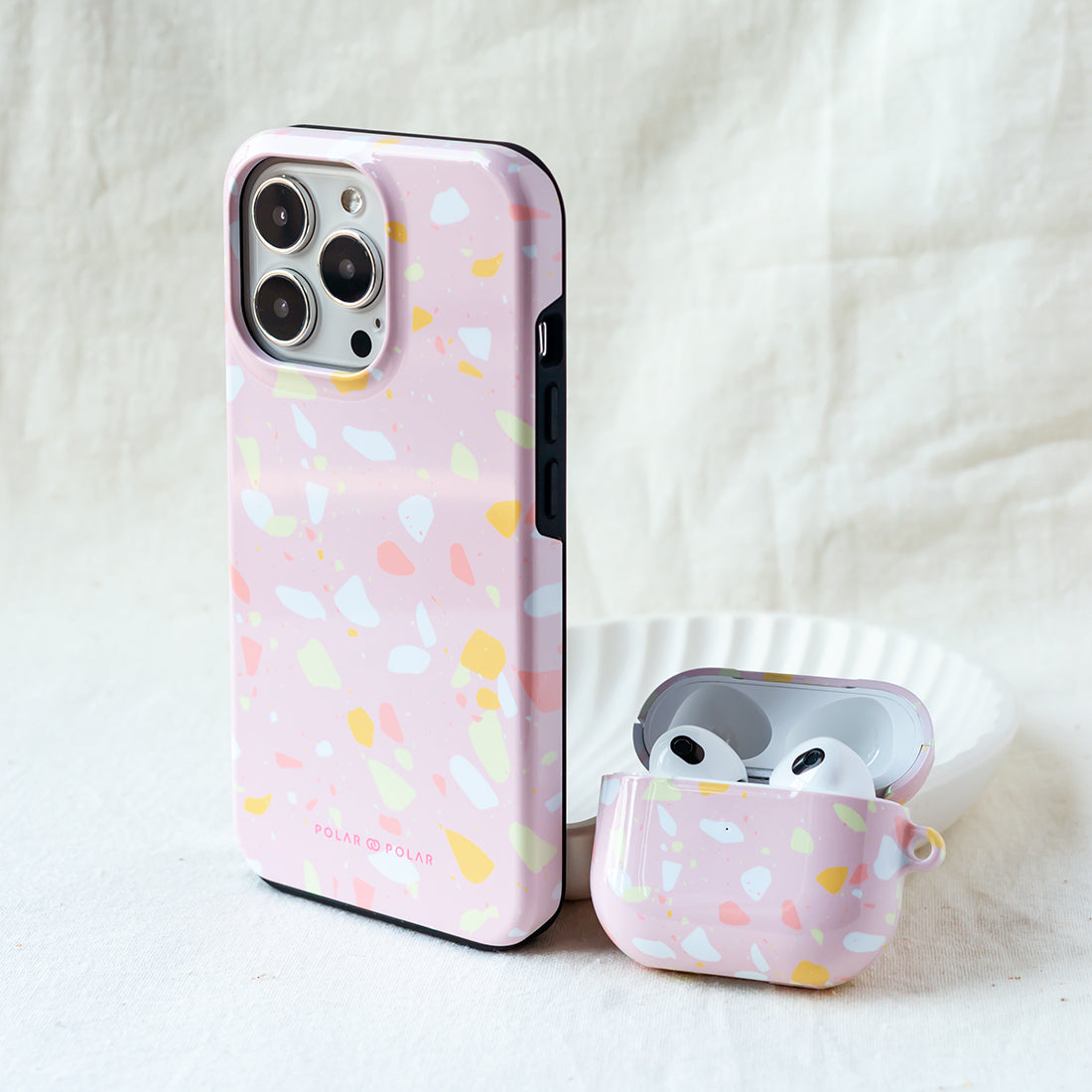 Pink Peony Terrazzo - iPhone 17 Pro Case