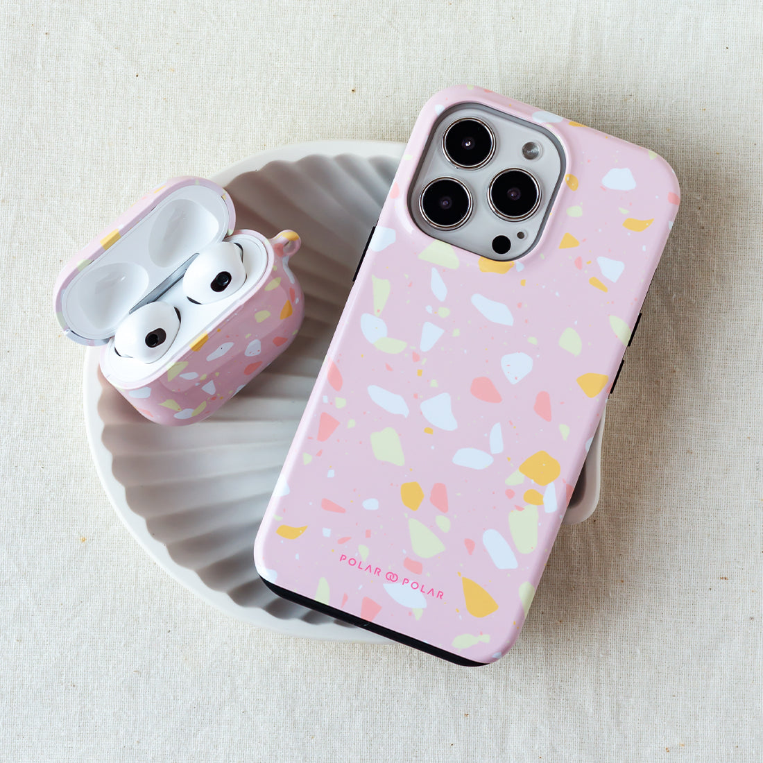 Pink Peony Terrazzo - iPhone 17 Pro Case