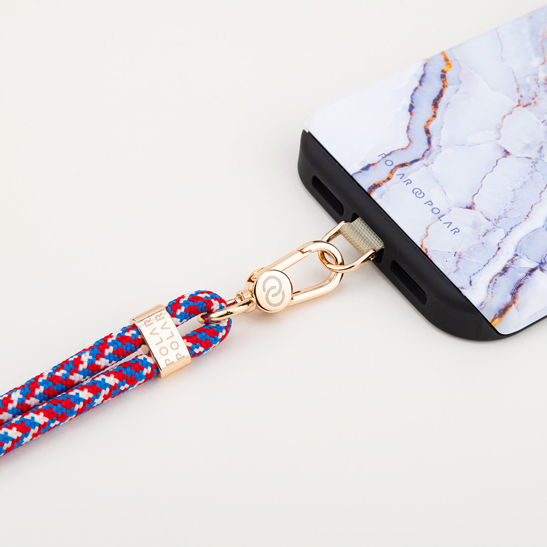 Red-White-Blue Crossbody Phone Strap with Card