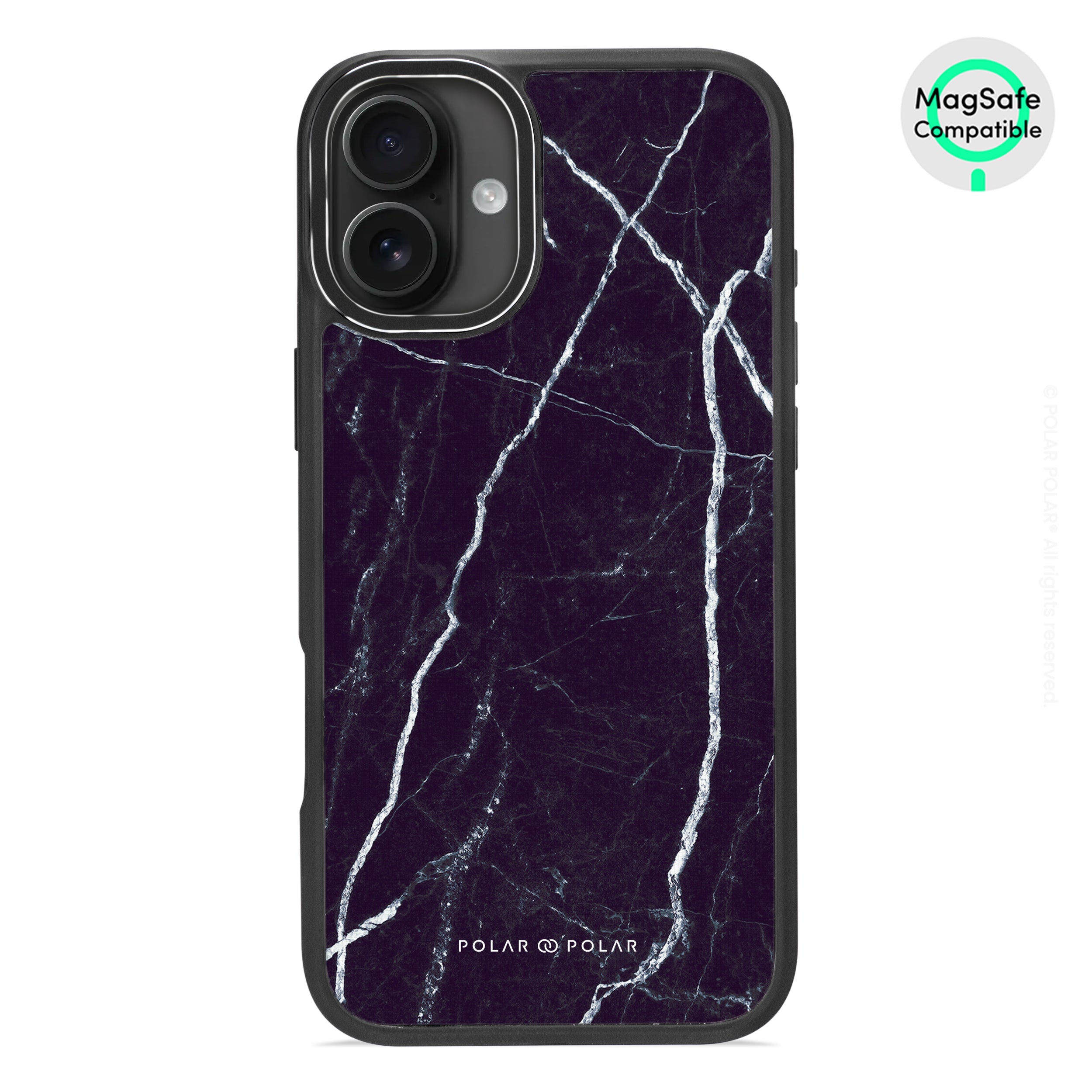 Secret Dark - iPhone 16 Plus Frosted Black Bumper MagSafe Case