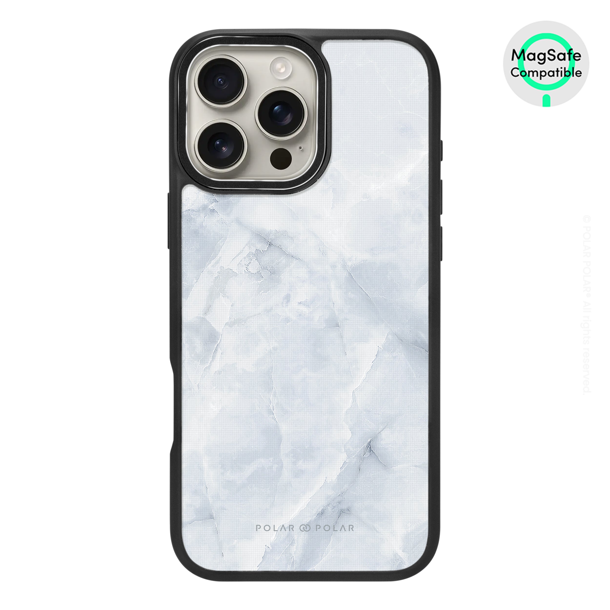 Snow Mountain - iPhone 16 Pro Max Frosted Black Bumper MagSafe Case