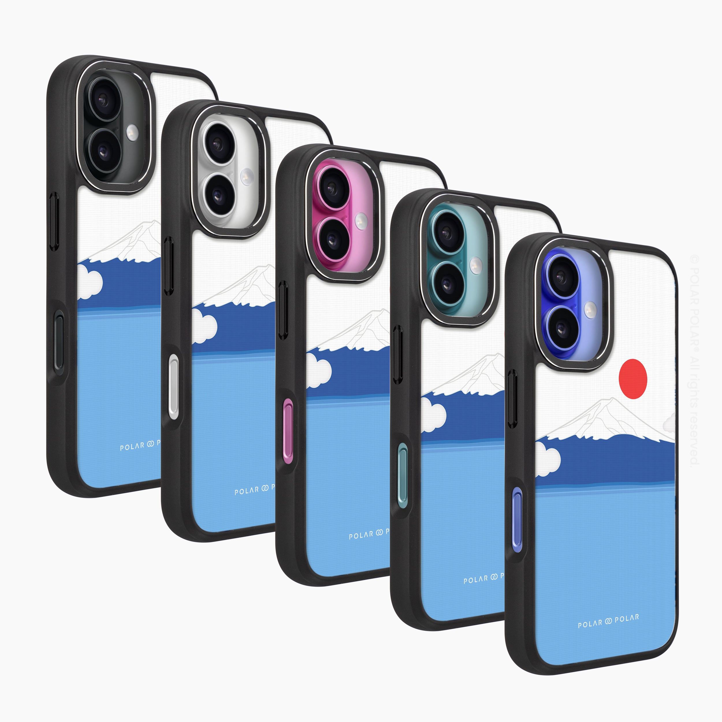 Summer Fujisan - iPhone 16 Plus Frosted Black Bumper MagSafe Case