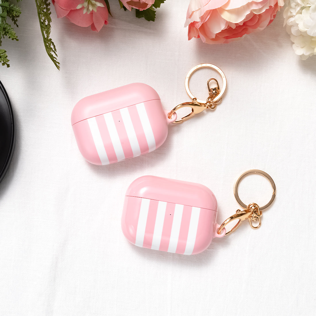 Baby Pink Stripe | Custom AirPods Case