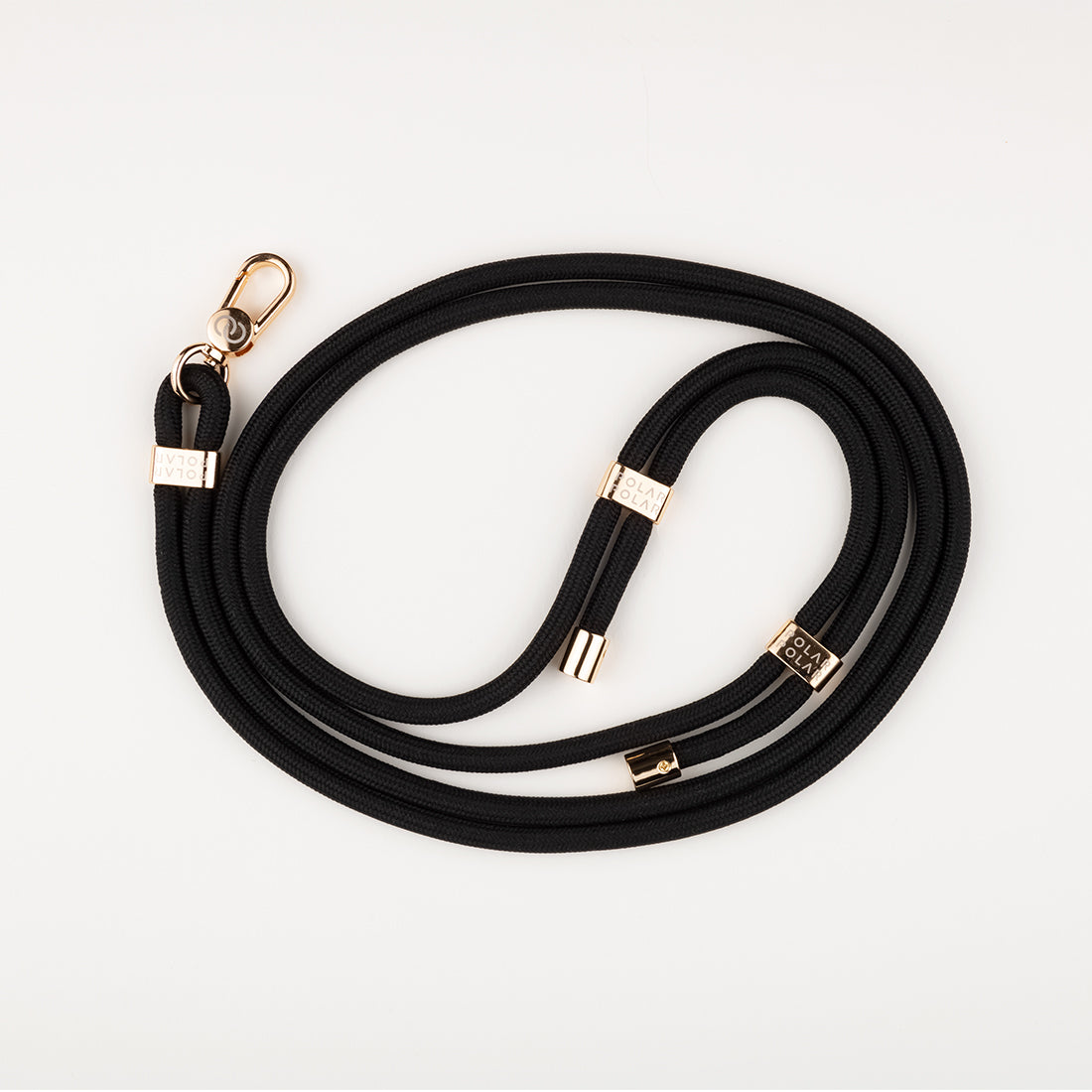 Classic Black Crossbody Phone Strap with Card