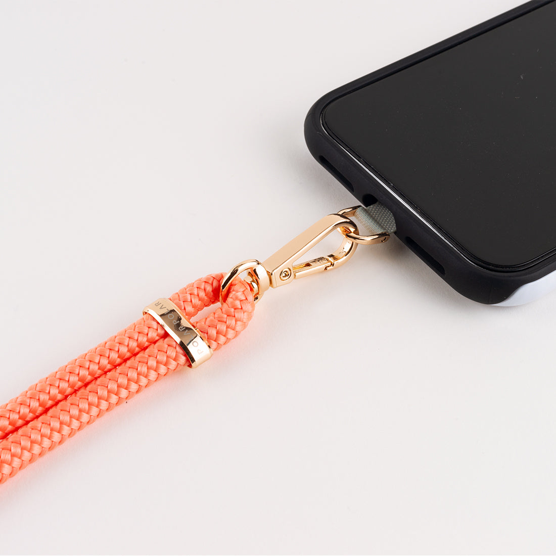 Coral Crossbody Phone Strap with Card