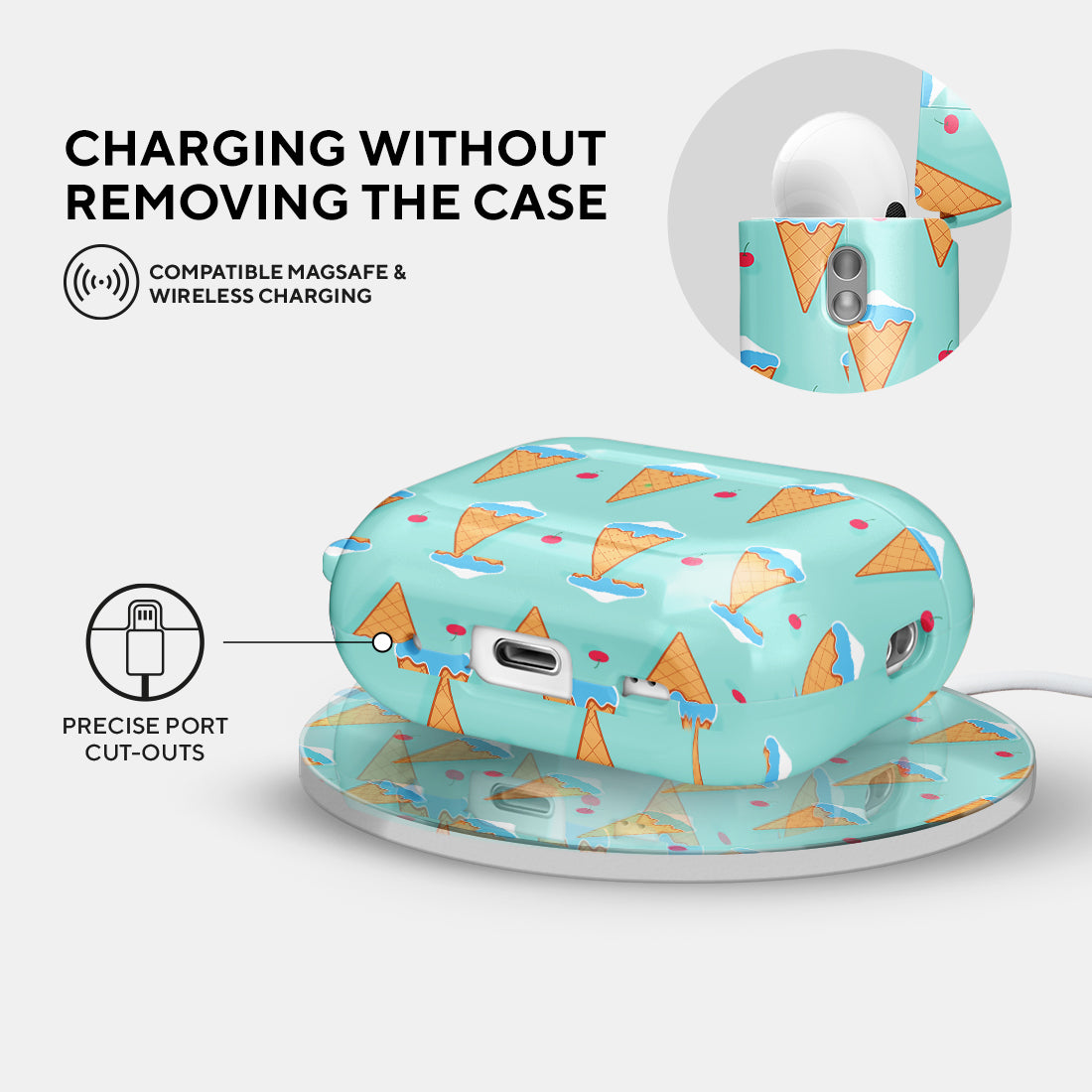 Fujisan Lake Blue Ice Cream | AirPods Pro 2 Case