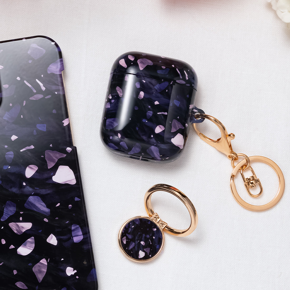 Lilac Terrazzo Gem | Custom AirPods Case