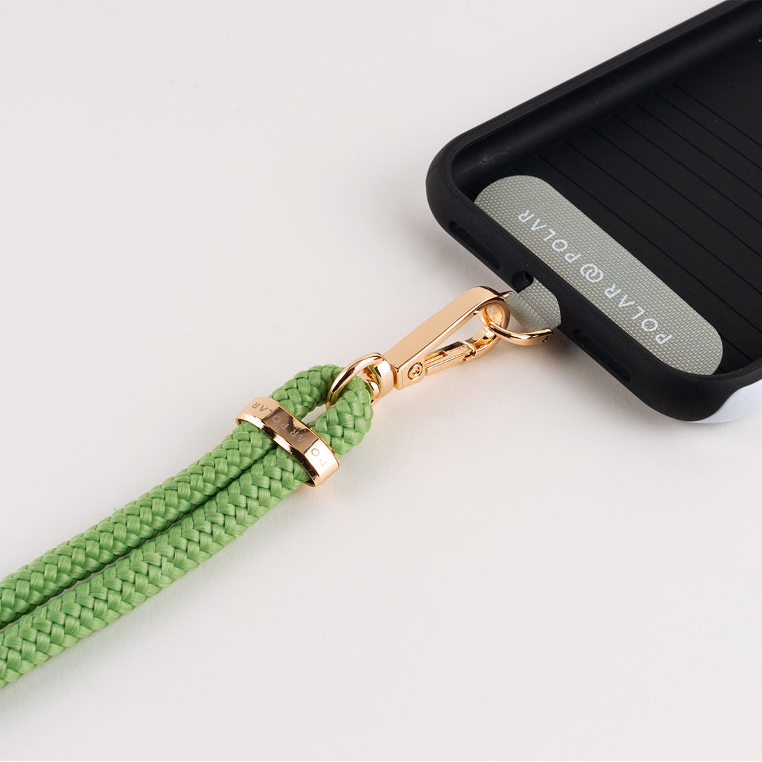 Lime Crossbody Phone Strap with Card