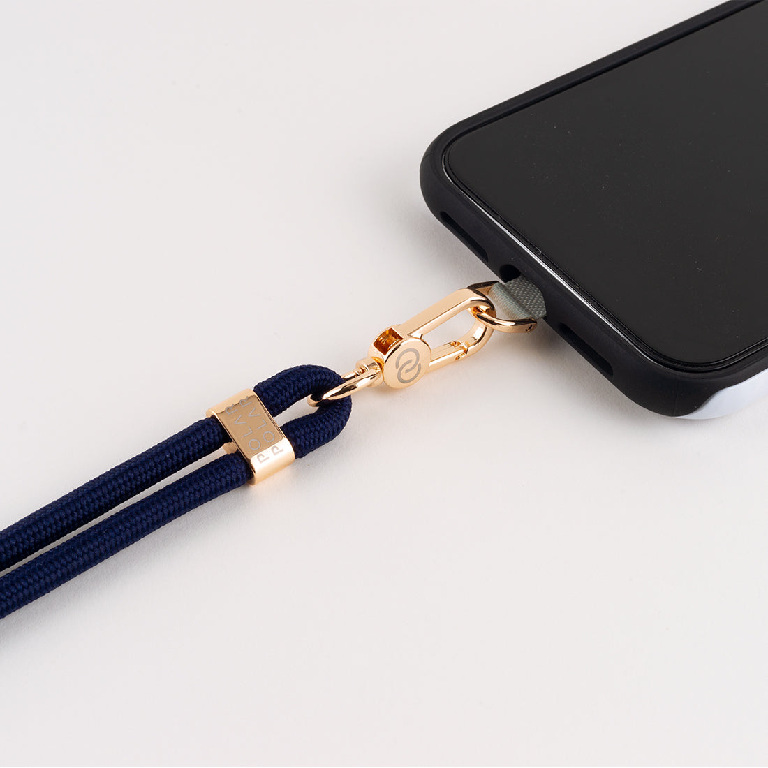 Navy Crossbody Phone Strap with Card