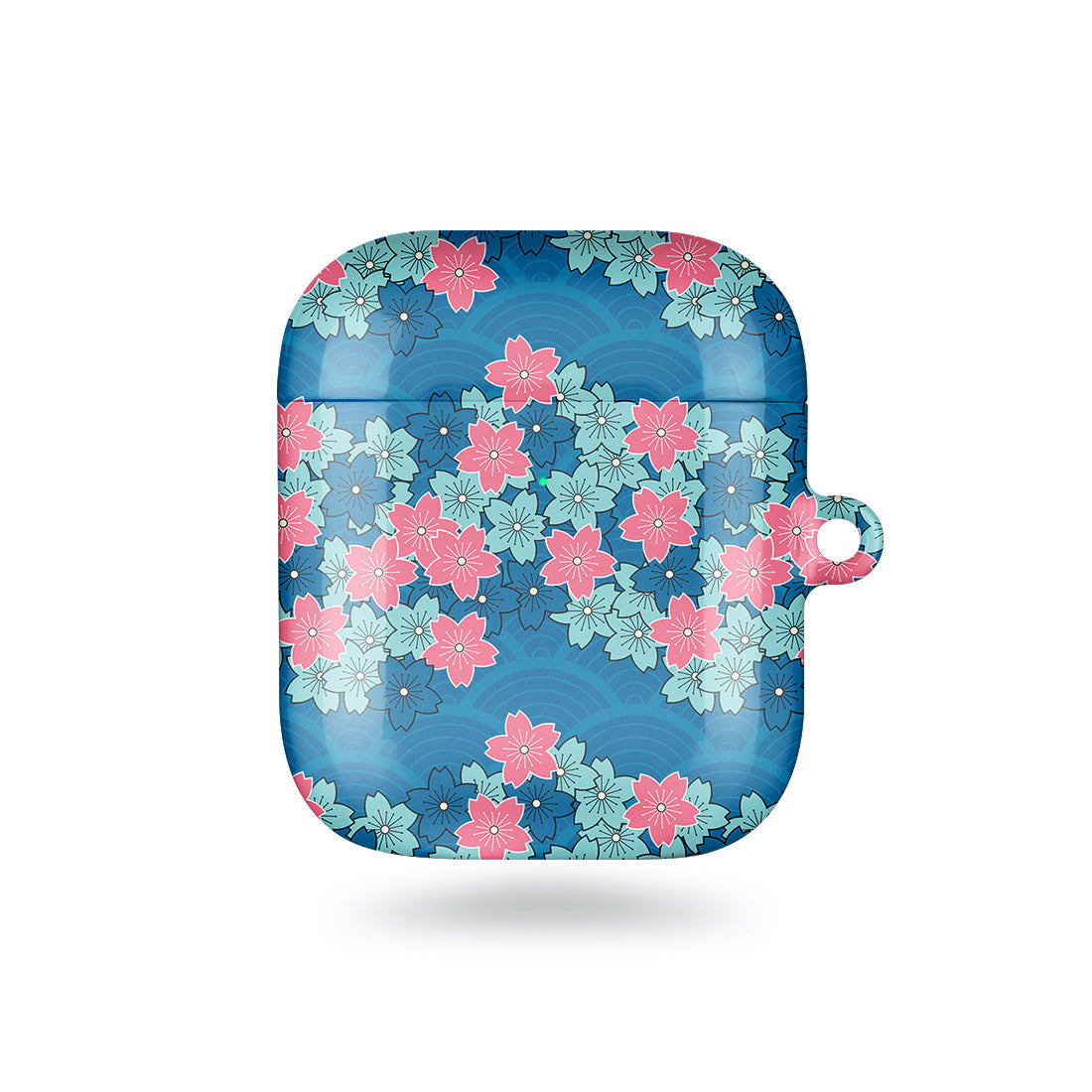 Navy Sakura Wave | AirPods Case