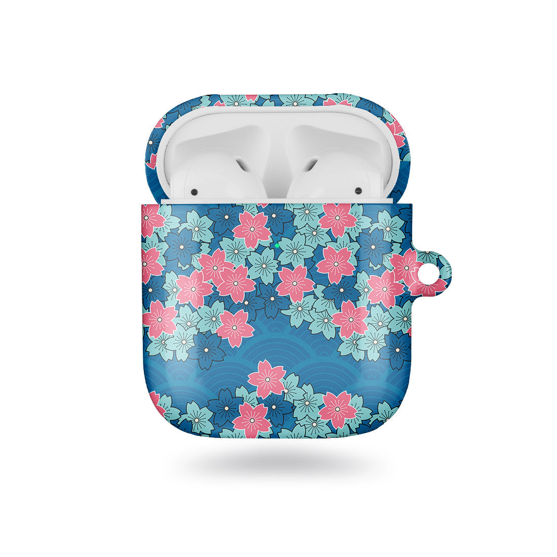 Navy Sakura Wave | AirPods Case