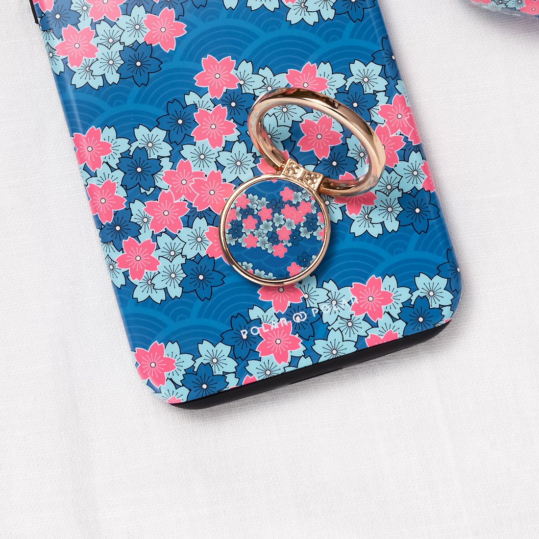 Navy Sakura Wave | Phone Ring Holder  (Non-MagSafe)