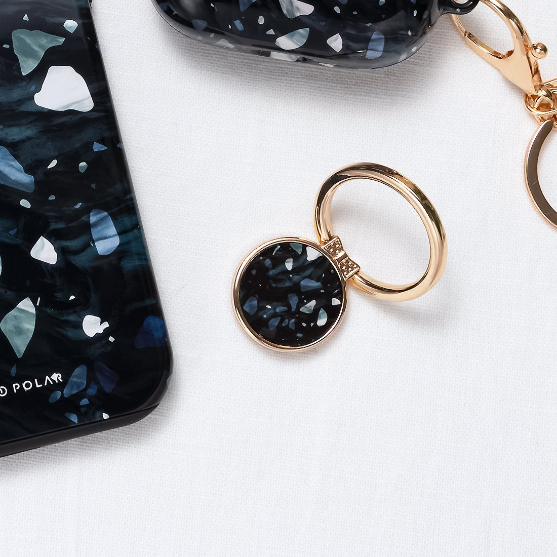 Nordic Terrazzo Gem | Phone Ring Holder  (Non-MagSafe)