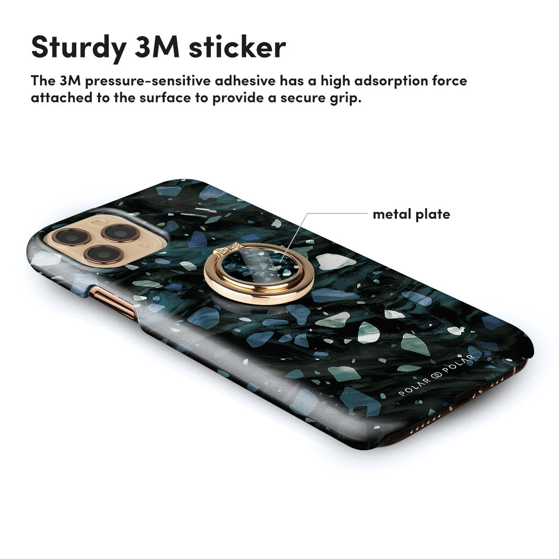 Nordic Terrazzo Gem | Custom Phone Ring Holder (Non-MagSafe)
