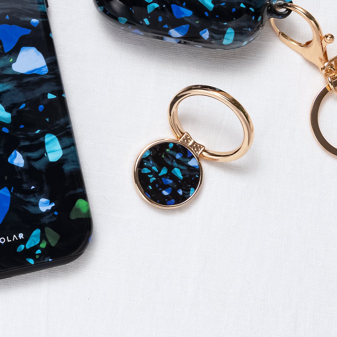 Ocean Terrazzo Gem | Phone Ring Holder  (Non-MagSafe)