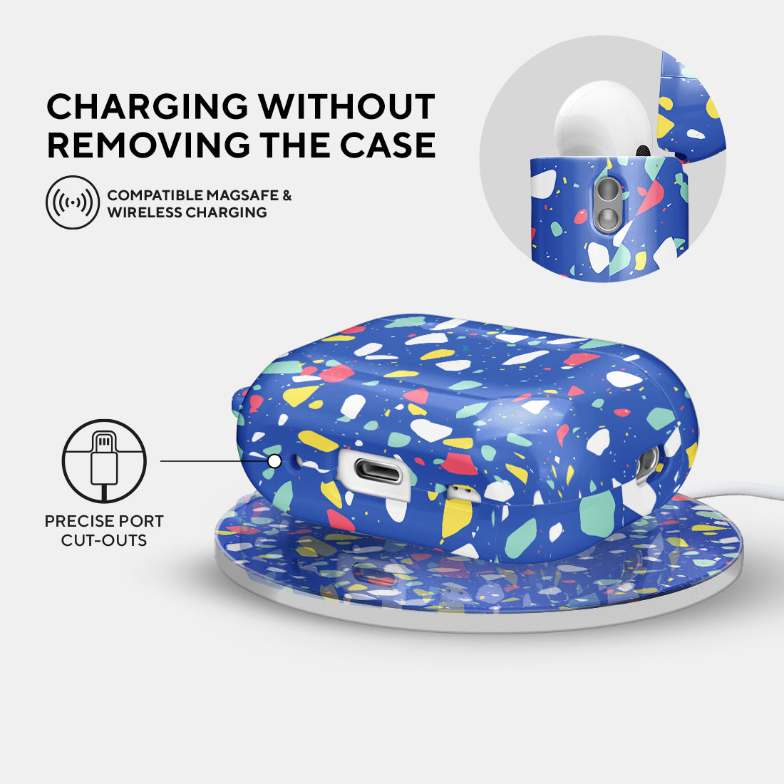 Royal Blue Terrazzo | AirPods Pro 2 Case