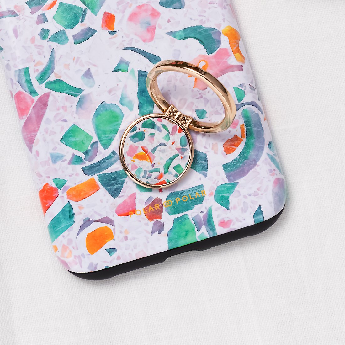 Terrazzo Lake Blue | Phone Ring Holder  (Non-MagSafe)