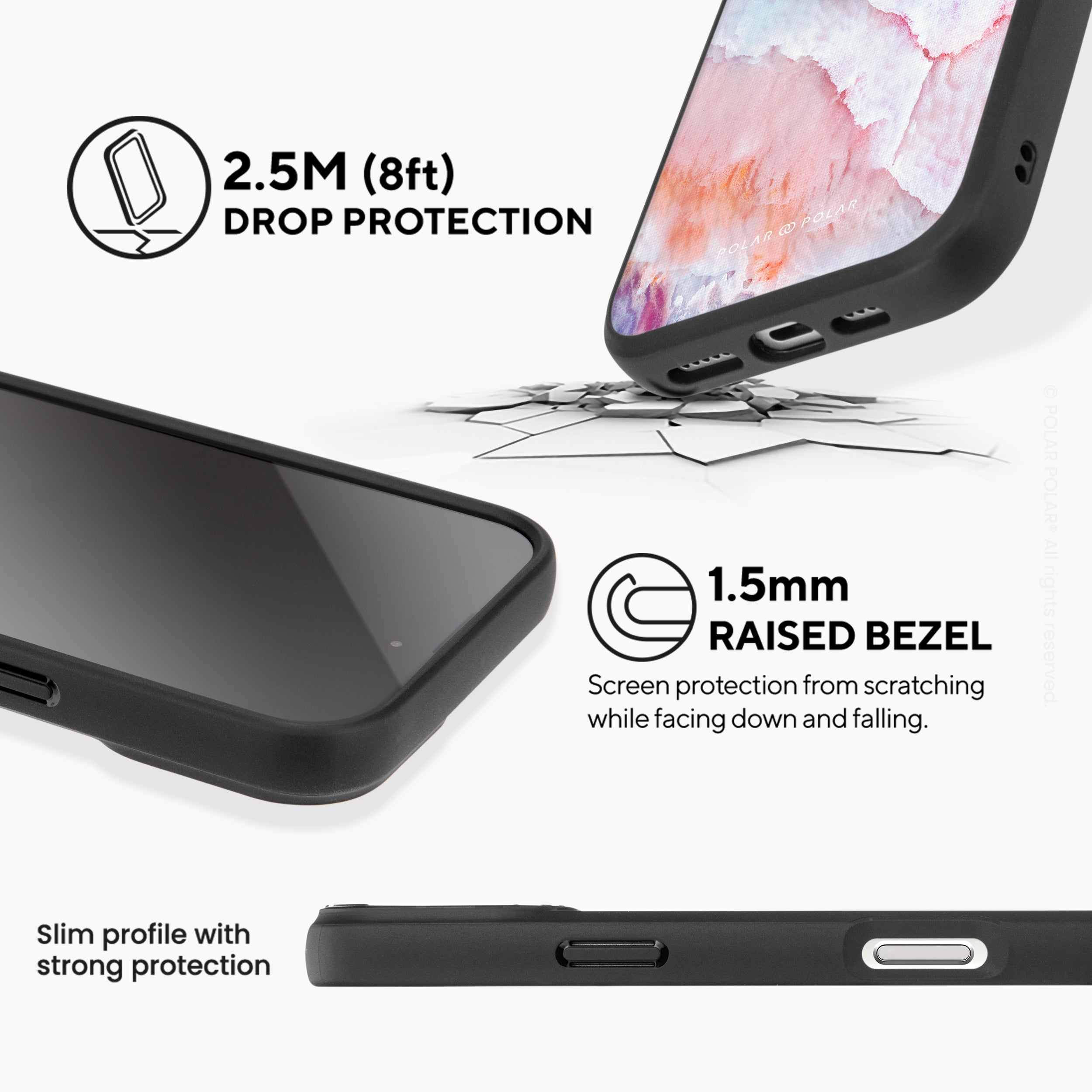 Almond Coast - iPhone 16 Frosted Black Bumper MagSafe Case