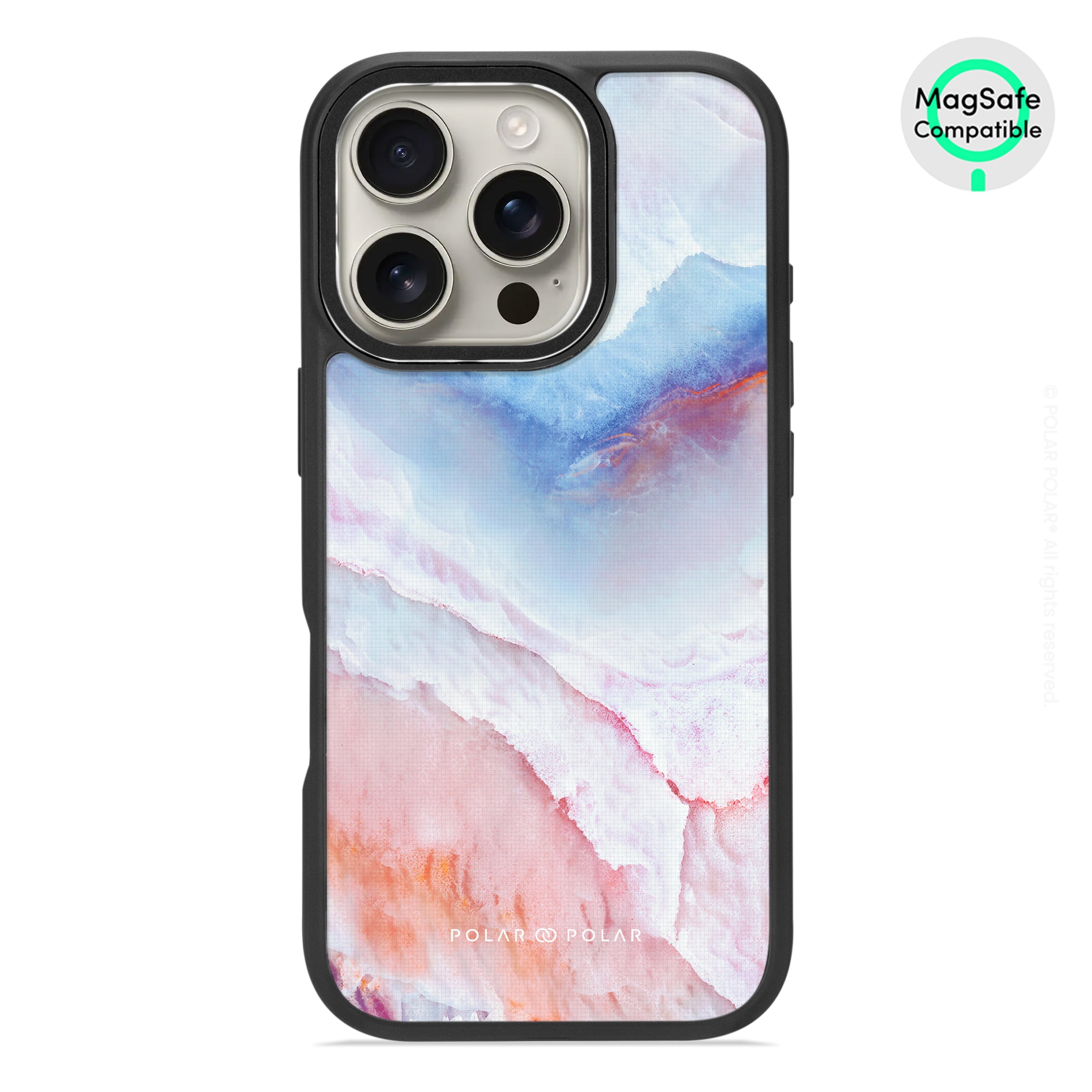 Almond Coast - iPhone 16 Pro Frosted Black Bumper MagSafe Case