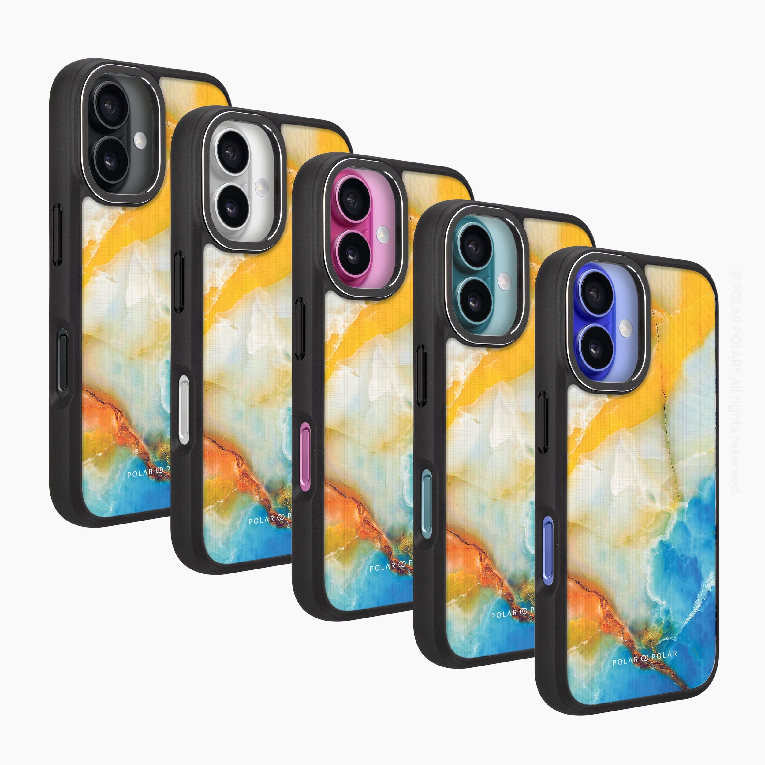 Aqua Sunlight - iPhone 16 Pro Frosted Black Bumper MagSafe Case