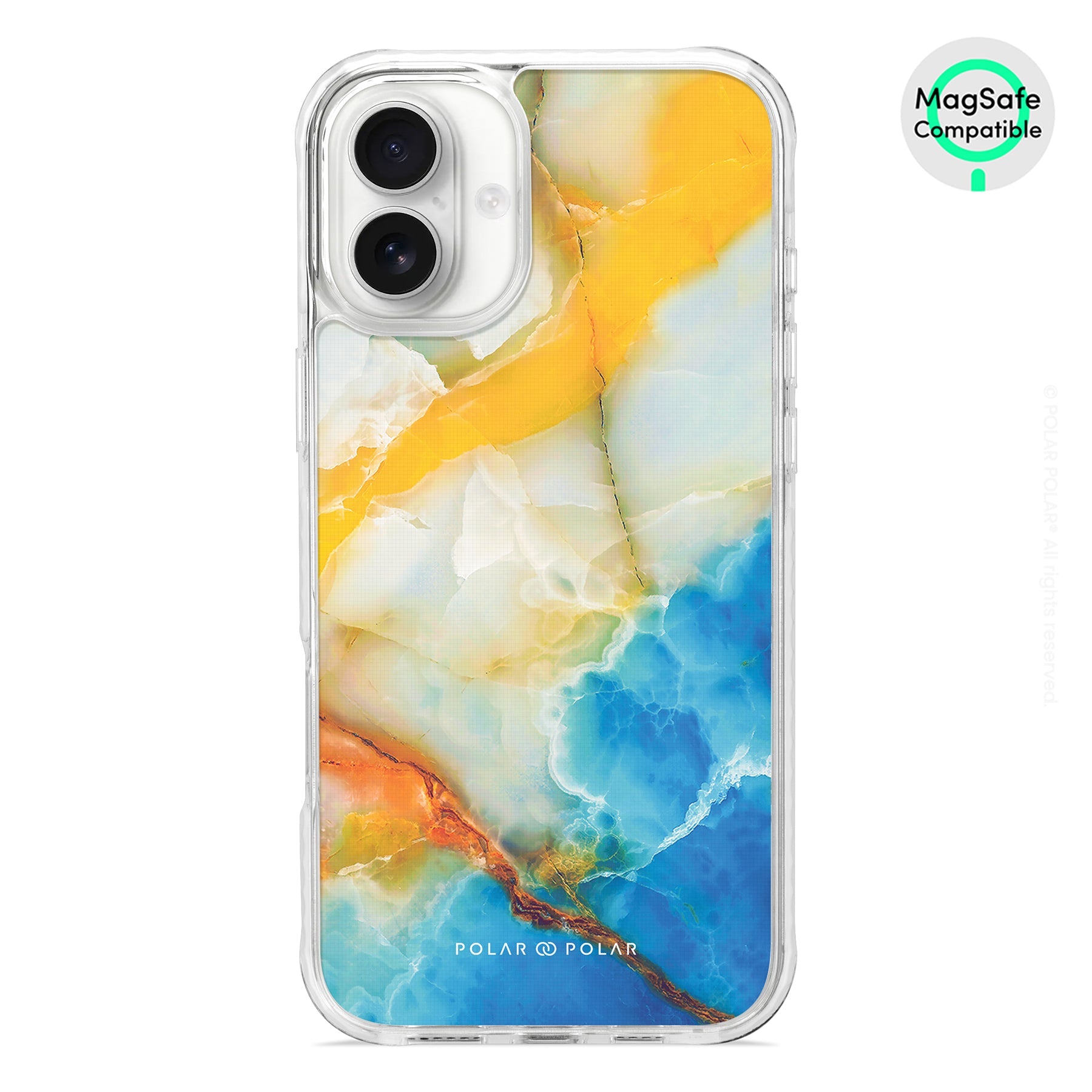 Aqua Sunlight - iPhone 16 Plus Clear Bumper MagSafe Case