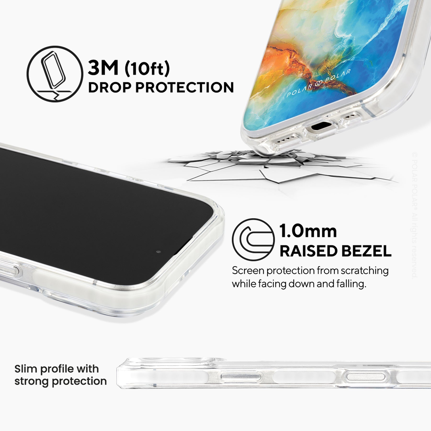 Aqua Sunlight - iPhone 16 Pro Clear Bumper MagSafe Case
