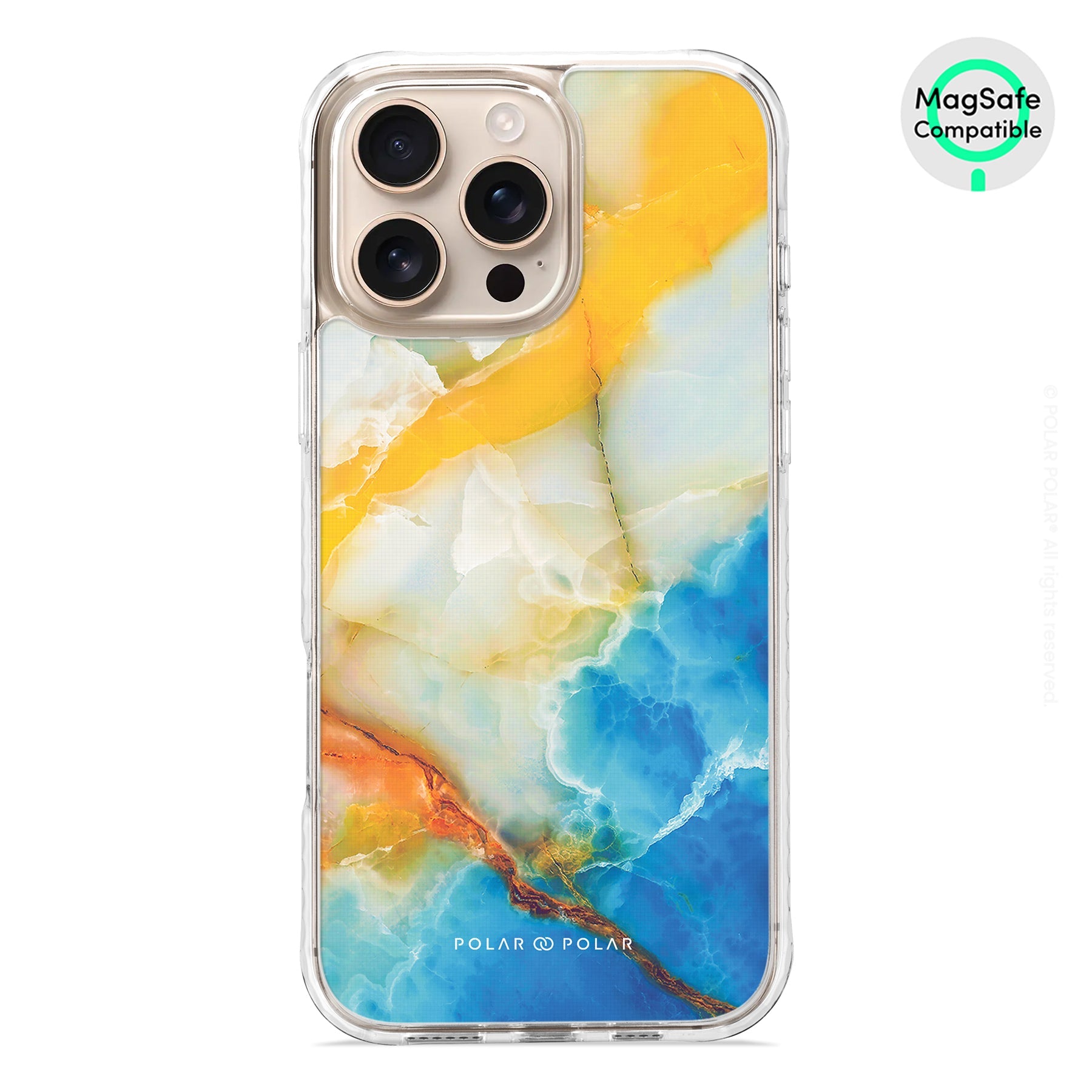 Aqua Sunlight - iPhone 16 Pro Max Clear Bumper MagSafe Case