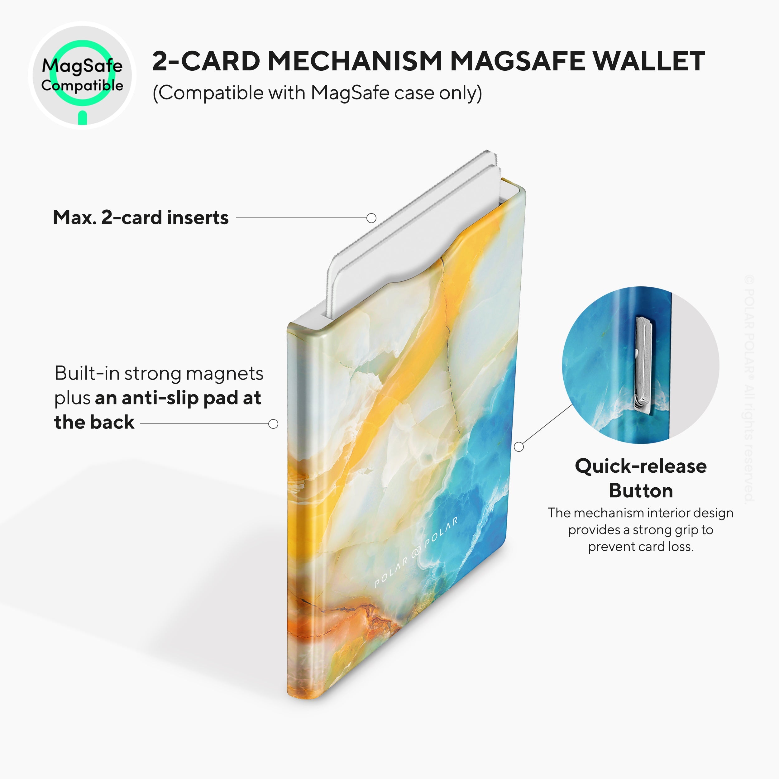 Aqua Sunlight MagSafe Wallet