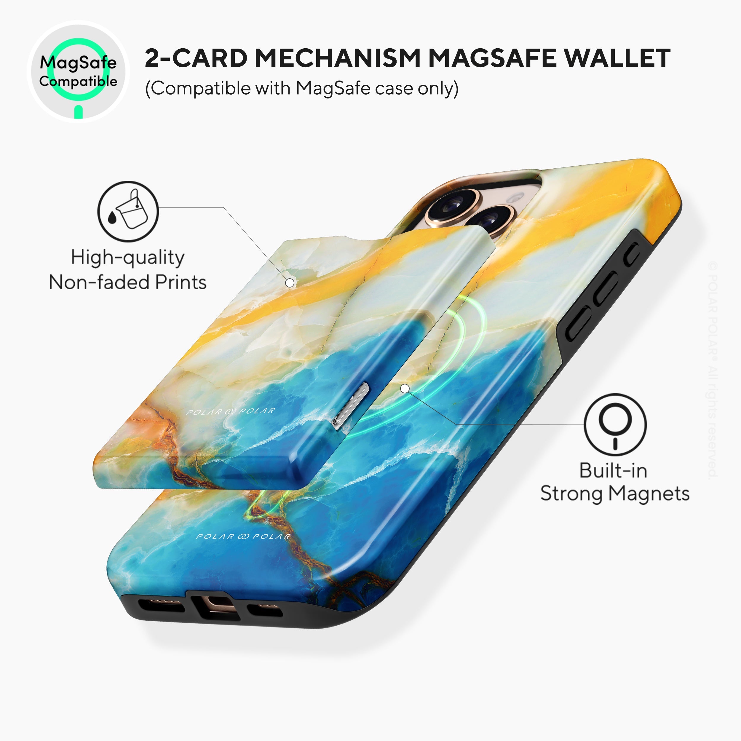 Aqua Sunlight MagSafe Wallet