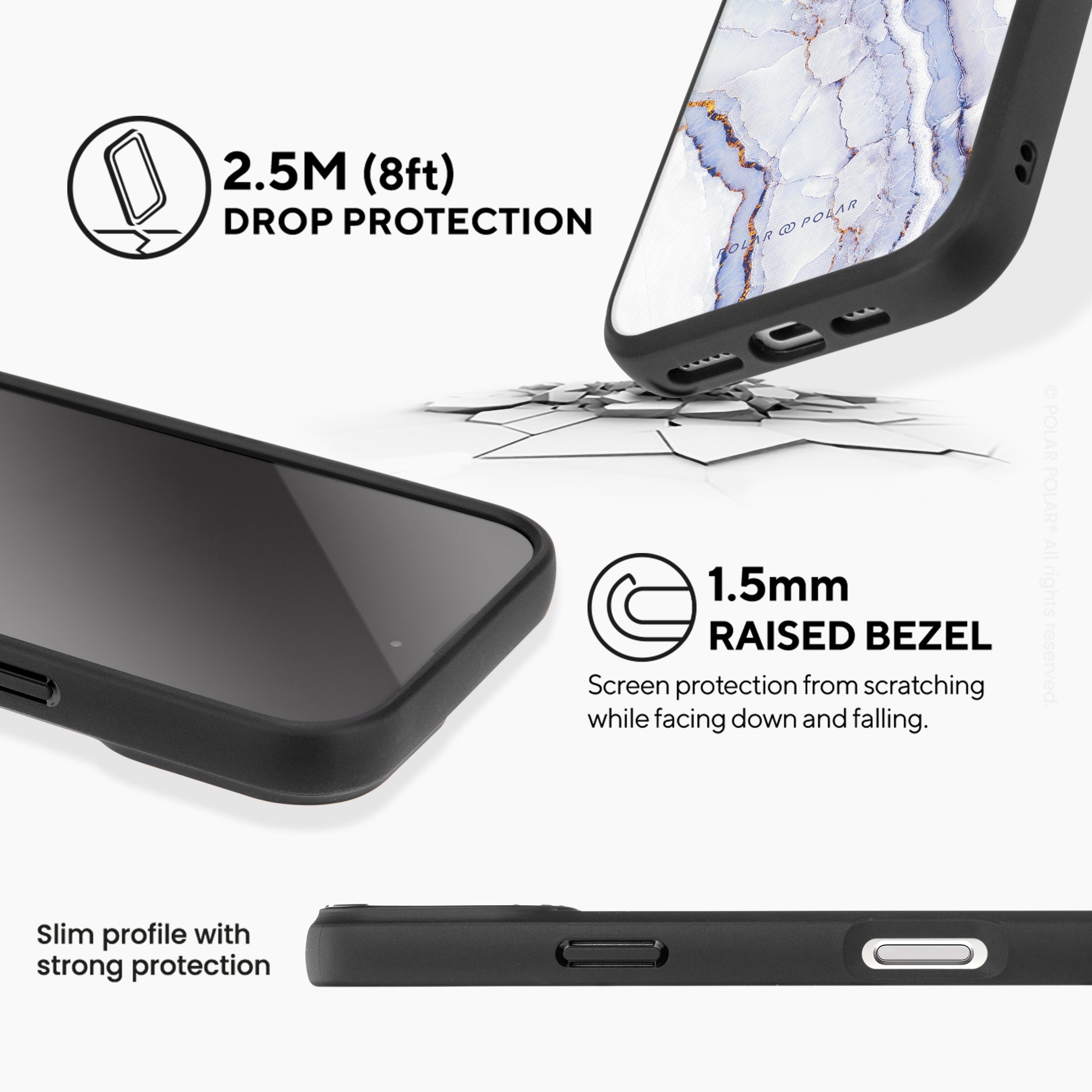 Arctic Ocean - iPhone 16 Pro Frosted Black Bumper MagSafe Case