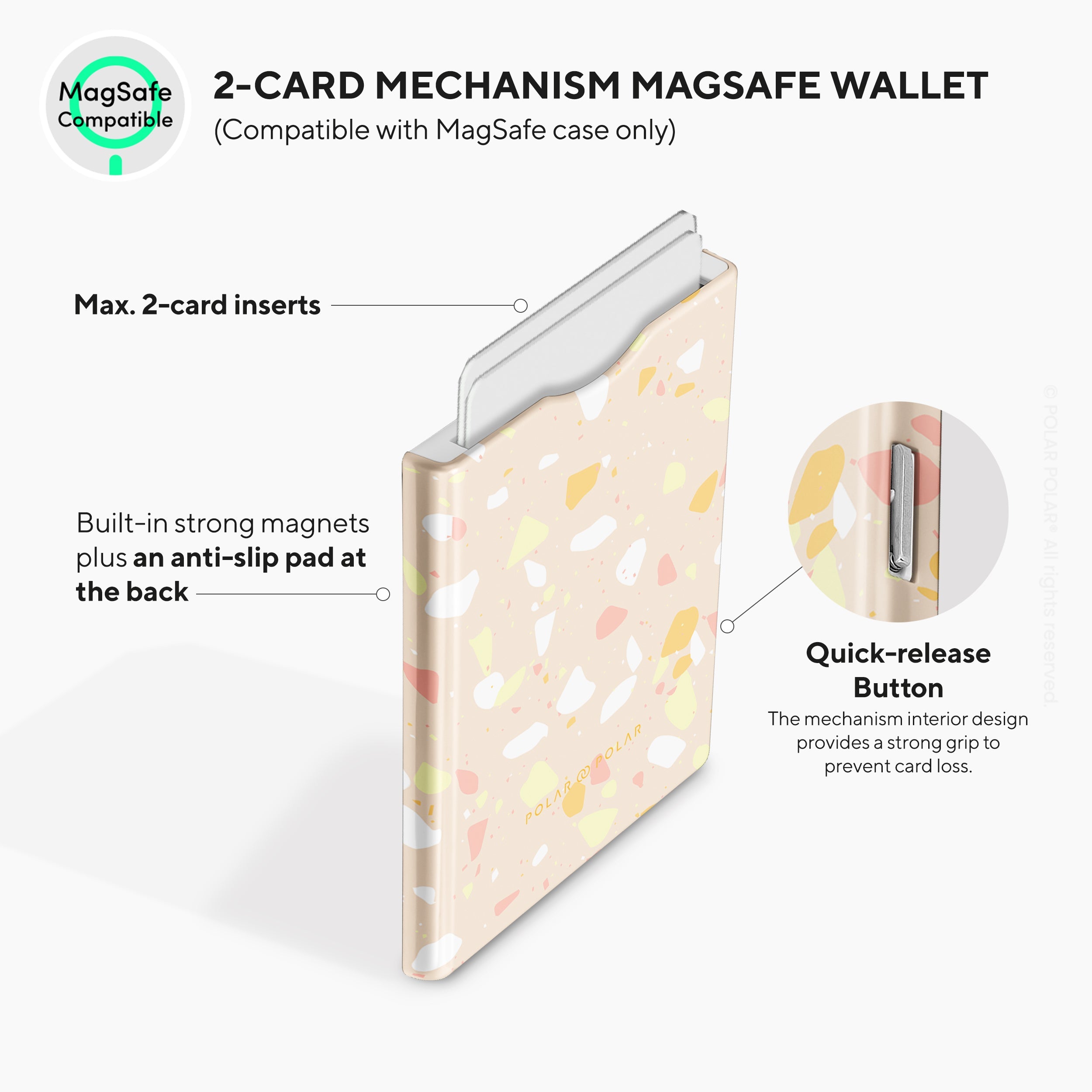Beige Terrazzo MagSafe Wallet