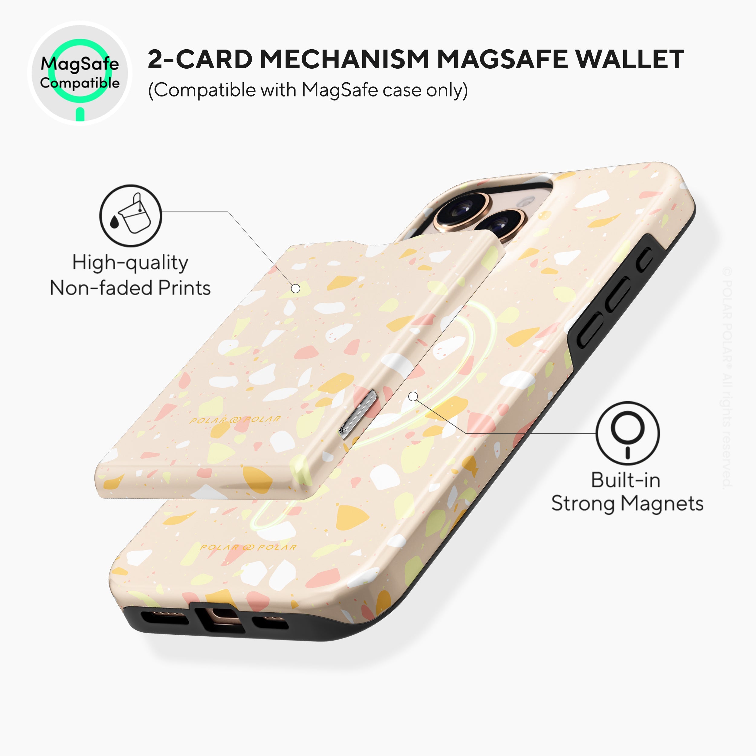 Beige Terrazzo MagSafe Wallet