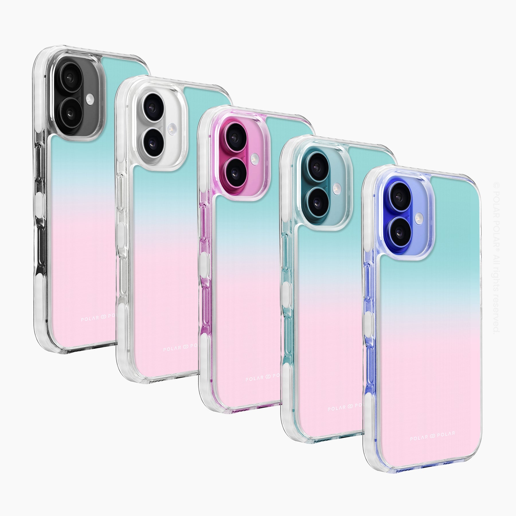 Blue Pink Pastel - iPhone 16 Plus Clear Bumper MagSafe Case