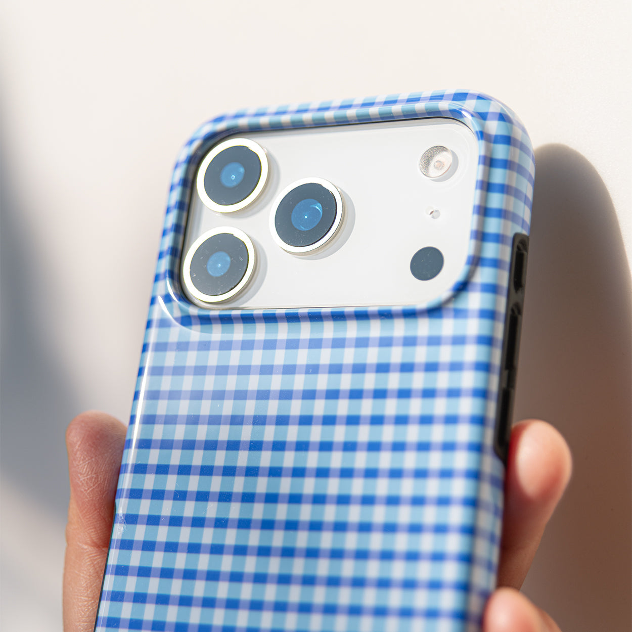 Blue White Gingham - Samsung S26 Case