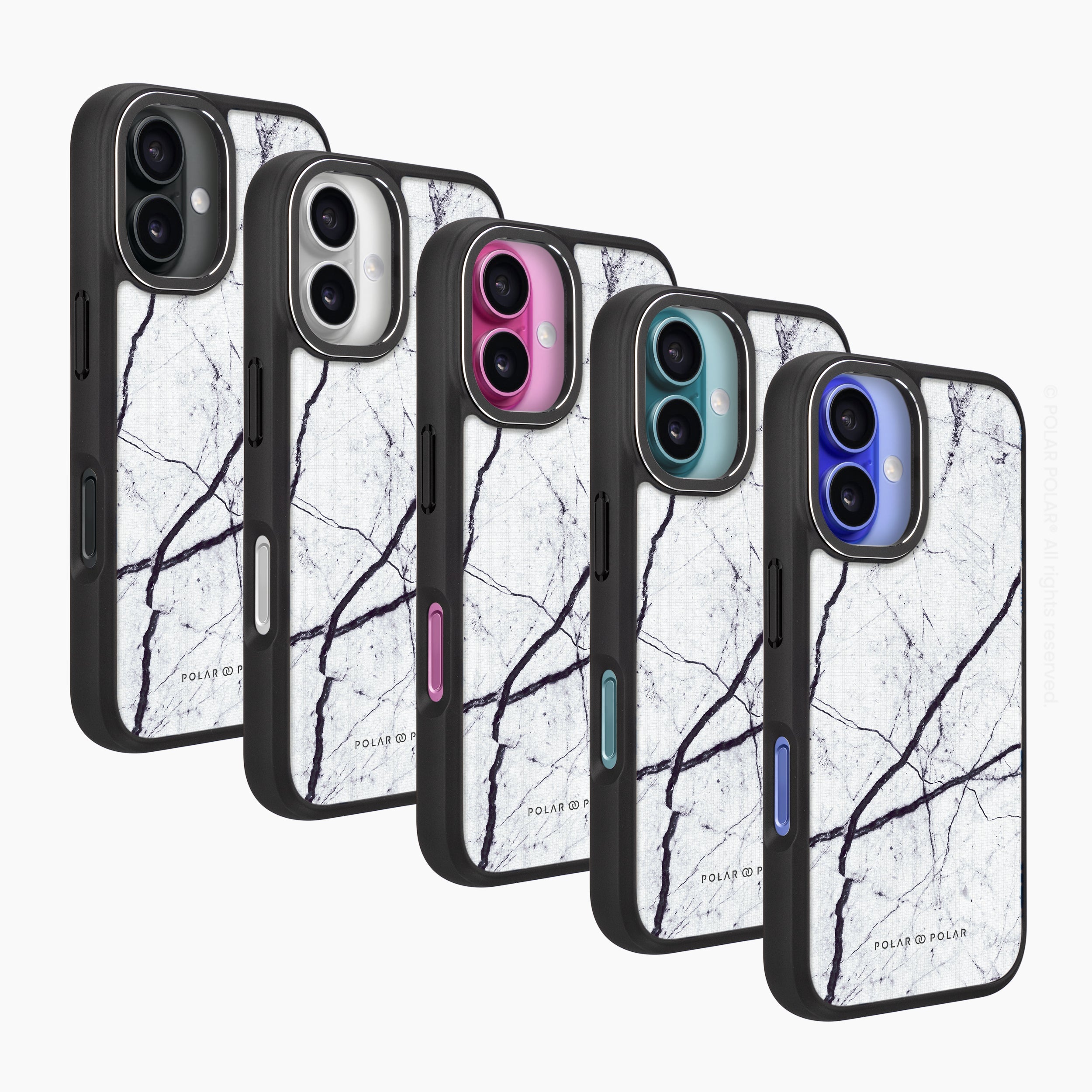 Classic White - iPhone 16 Frosted Black Bumper MagSafe Case