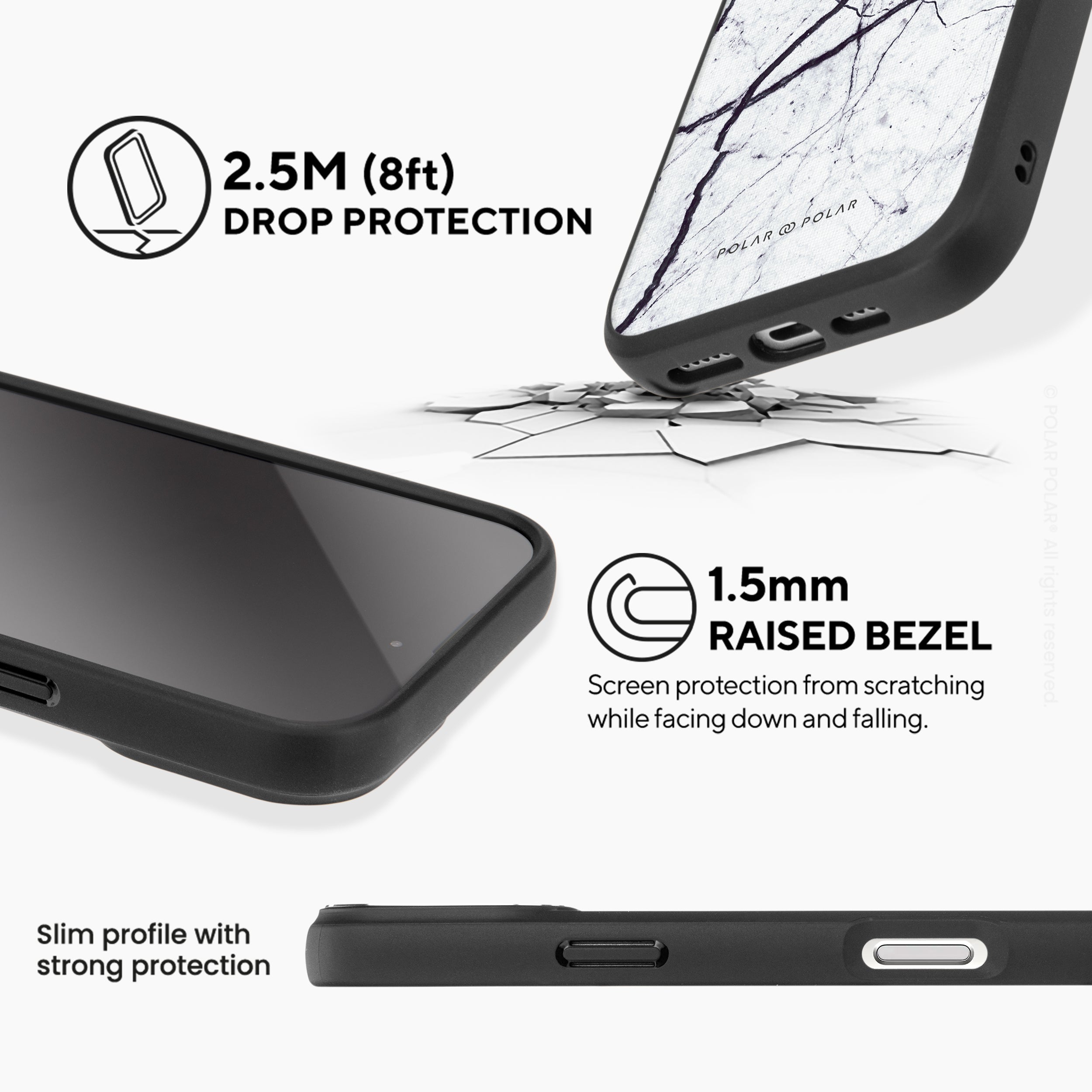 Classic White - iPhone 16 Frosted Black Bumper MagSafe Case