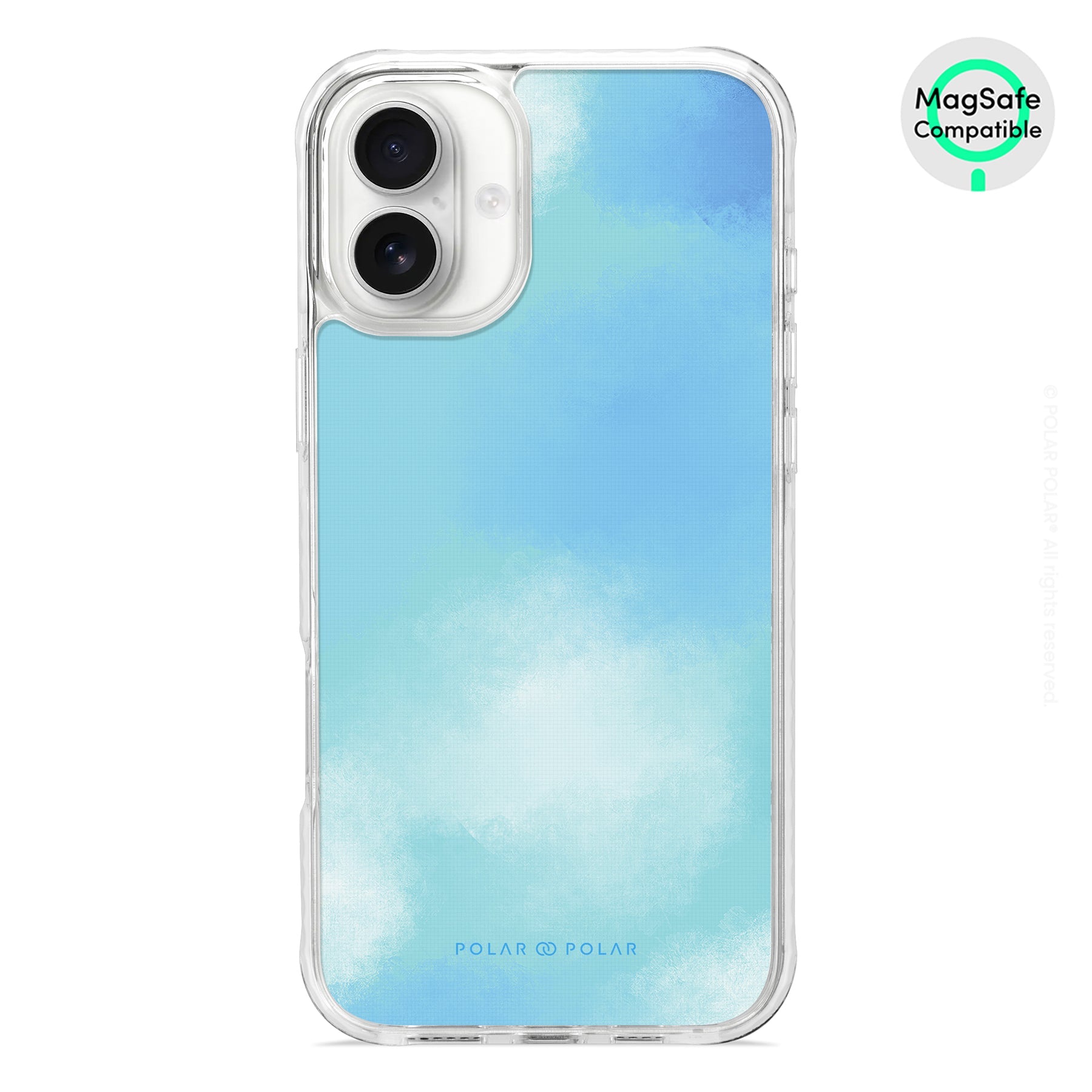 Clouds in Spring - iPhone 16 Plus Clear Bumper MagSafe Case