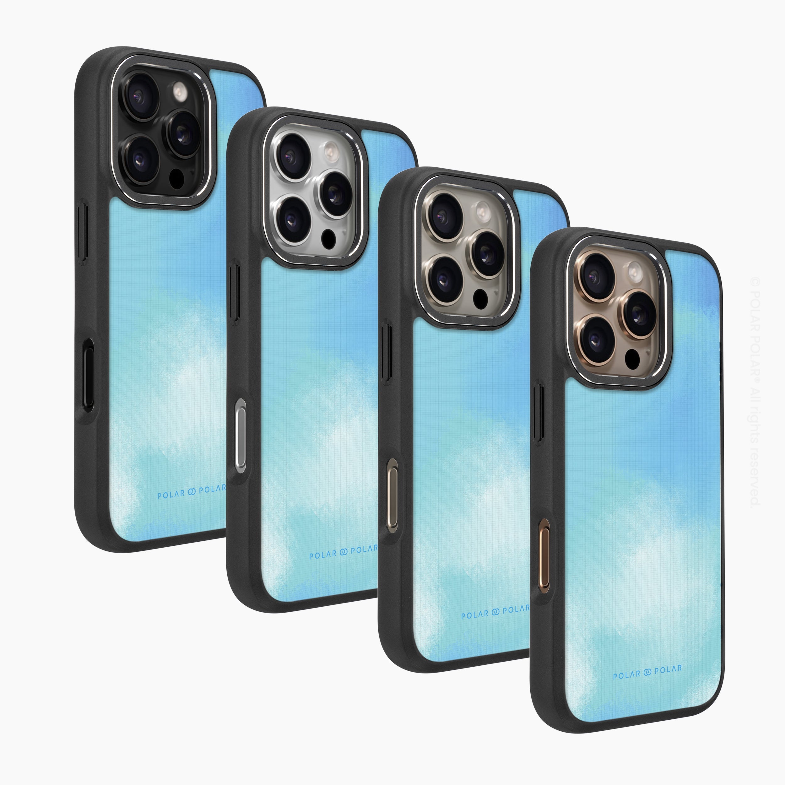 Clouds in Spring - iPhone 16 Pro Frosted Black Bumper MagSafe Case